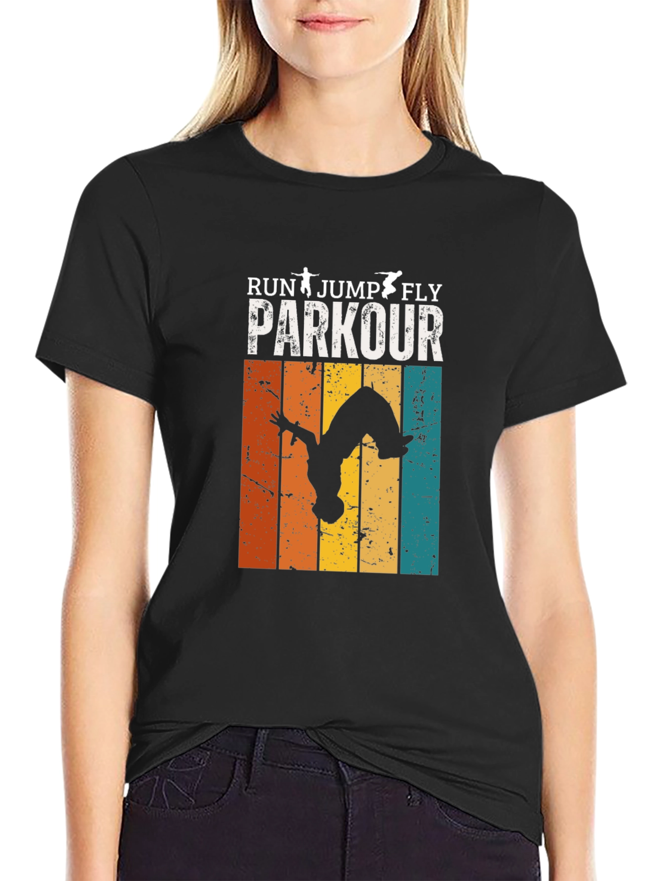 Parkour Run Jump Fly Graphic T-Shirt