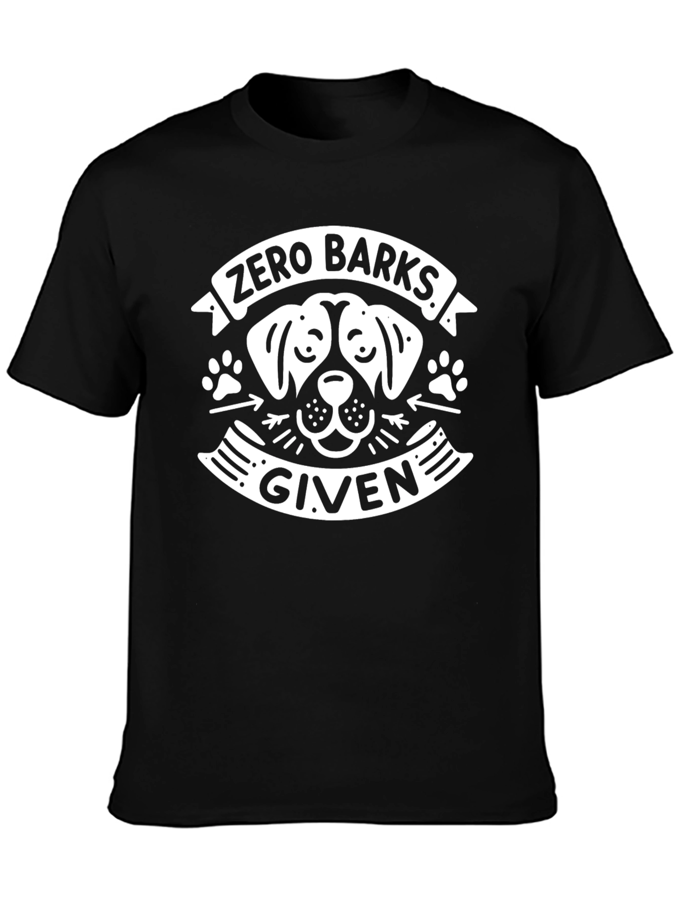 Zero Barks Given Dog Graphic Tee