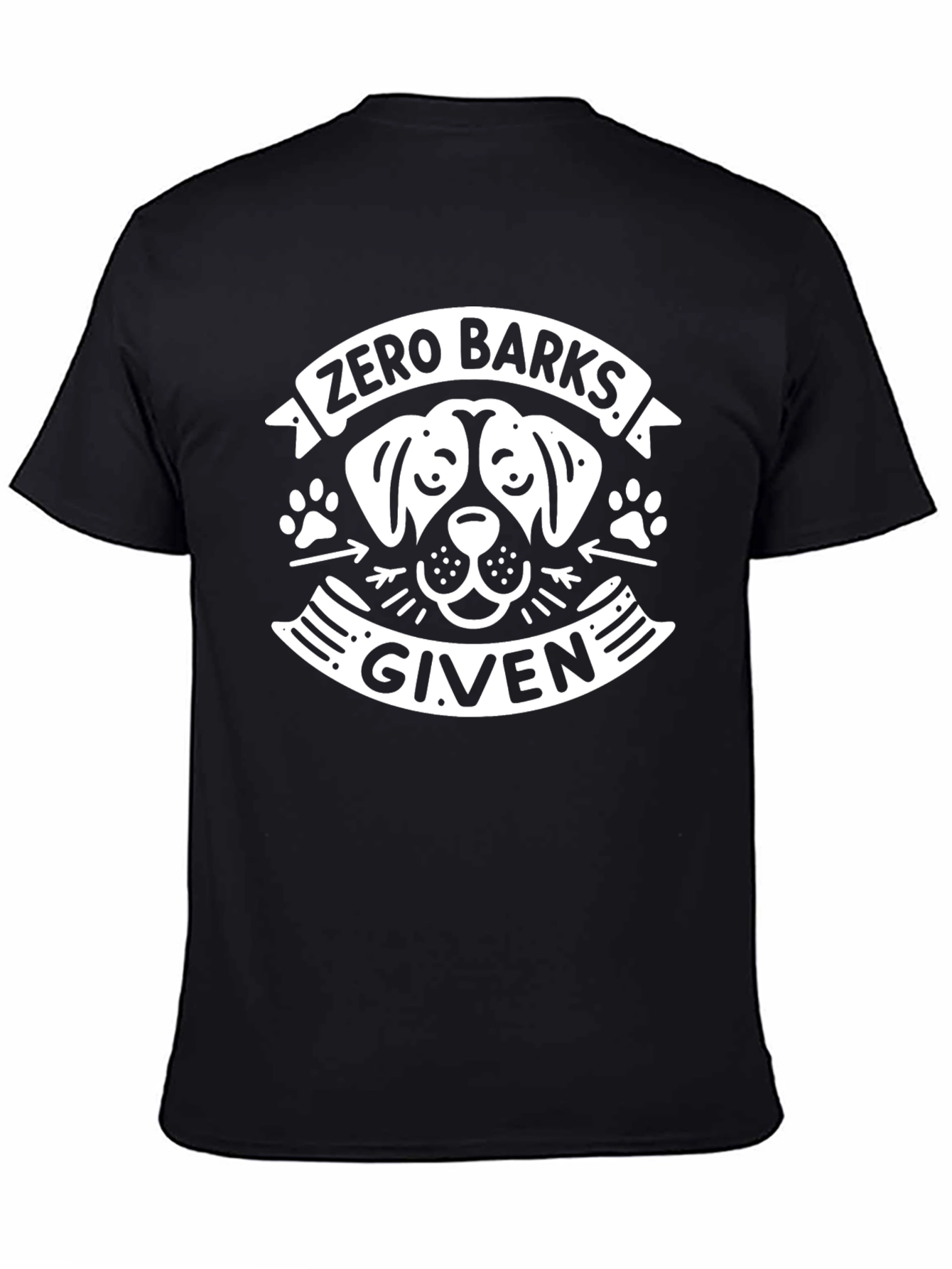 Zero Barks Given Dog Graphic Tee