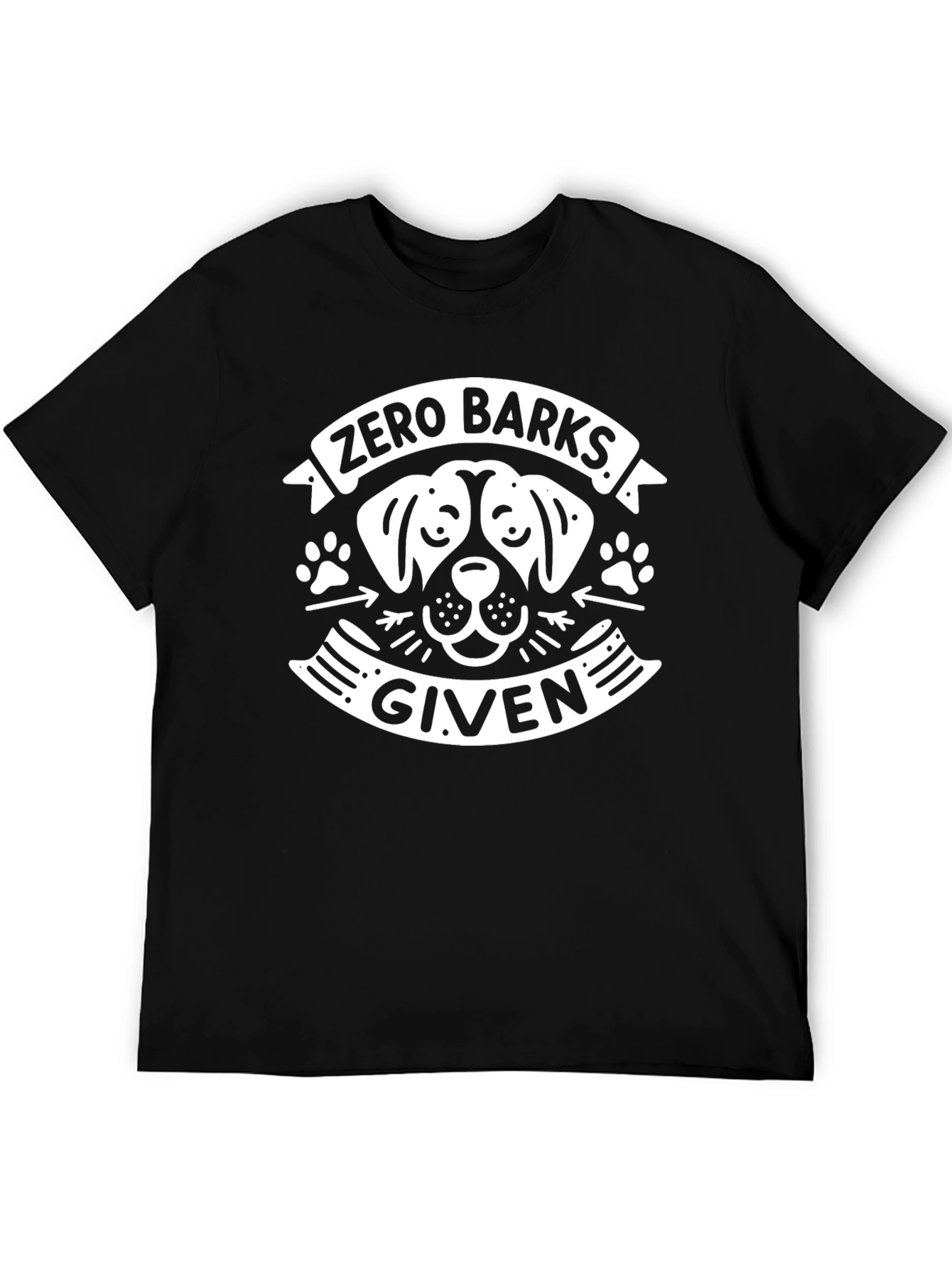 Zero Barks Given Dog Graphic Tee