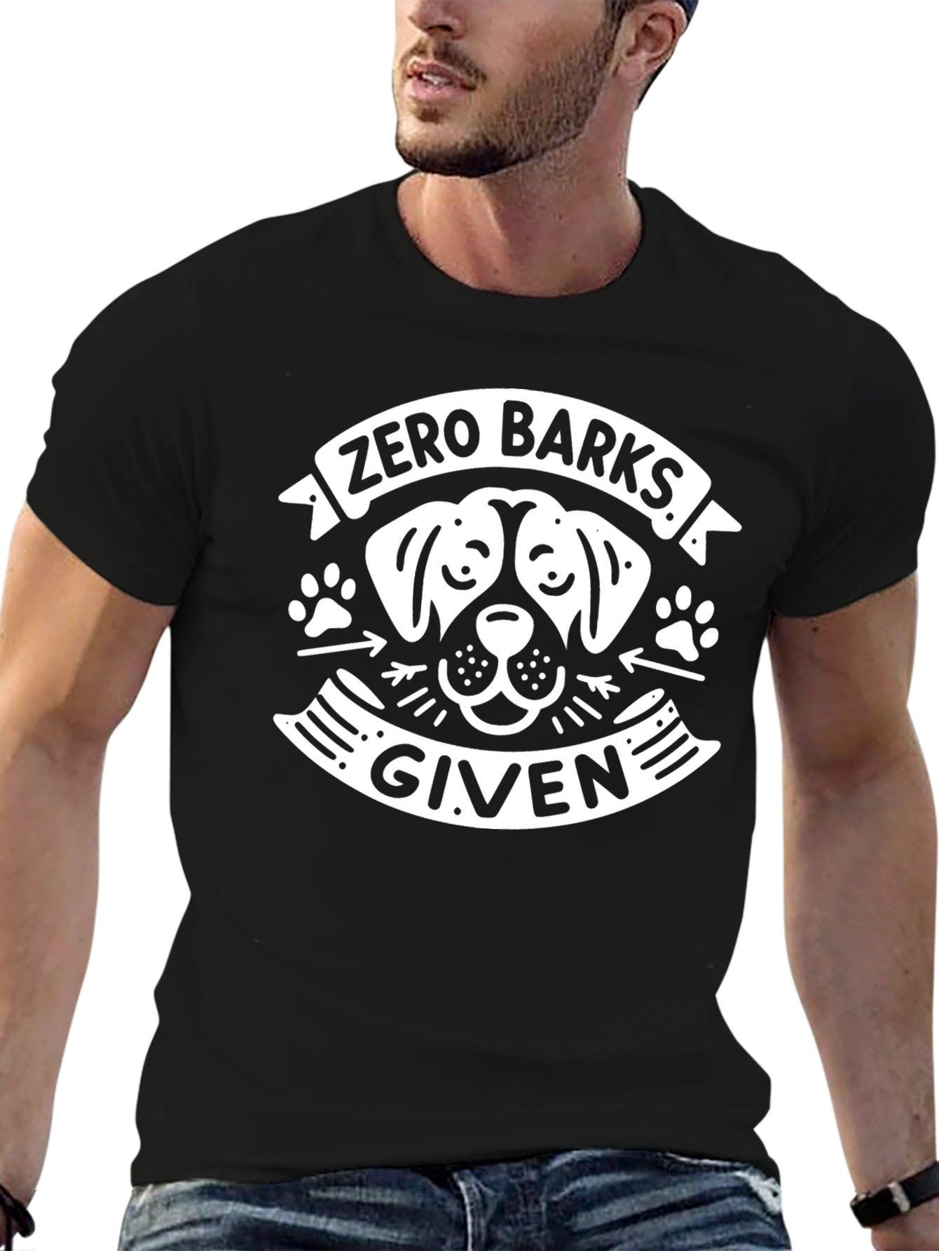 Zero Barks Given Dog Graphic Tee
