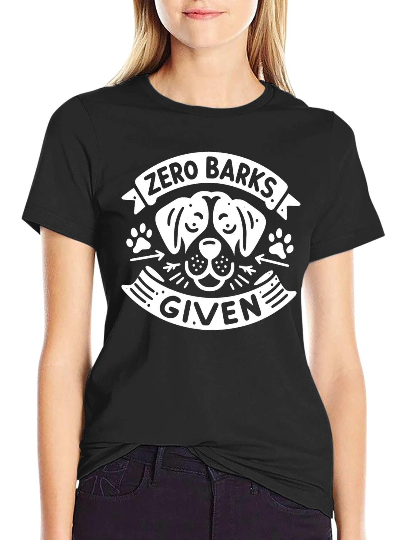 Zero Barks Given Dog Graphic Tee