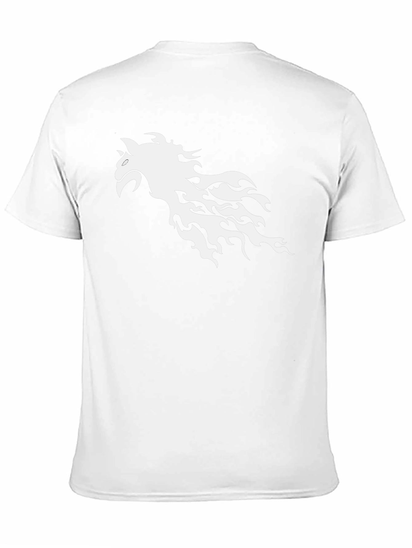 Flaming Horse Graphic Tee - Black Cotton T-Shirt
