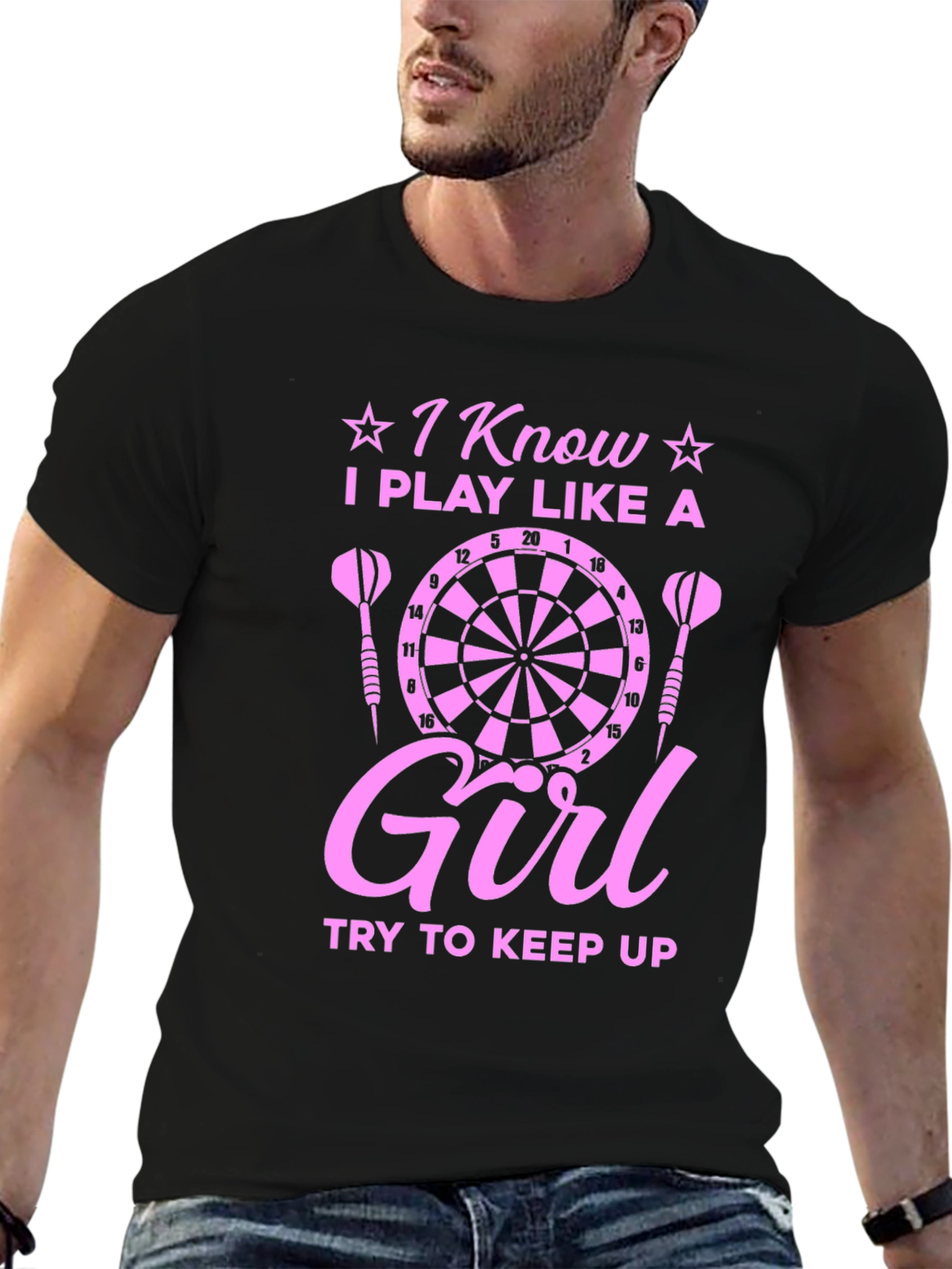 I Play Like A Girl Dart T-Shirt
