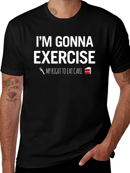 Funny Exercise Cake T-Shirt