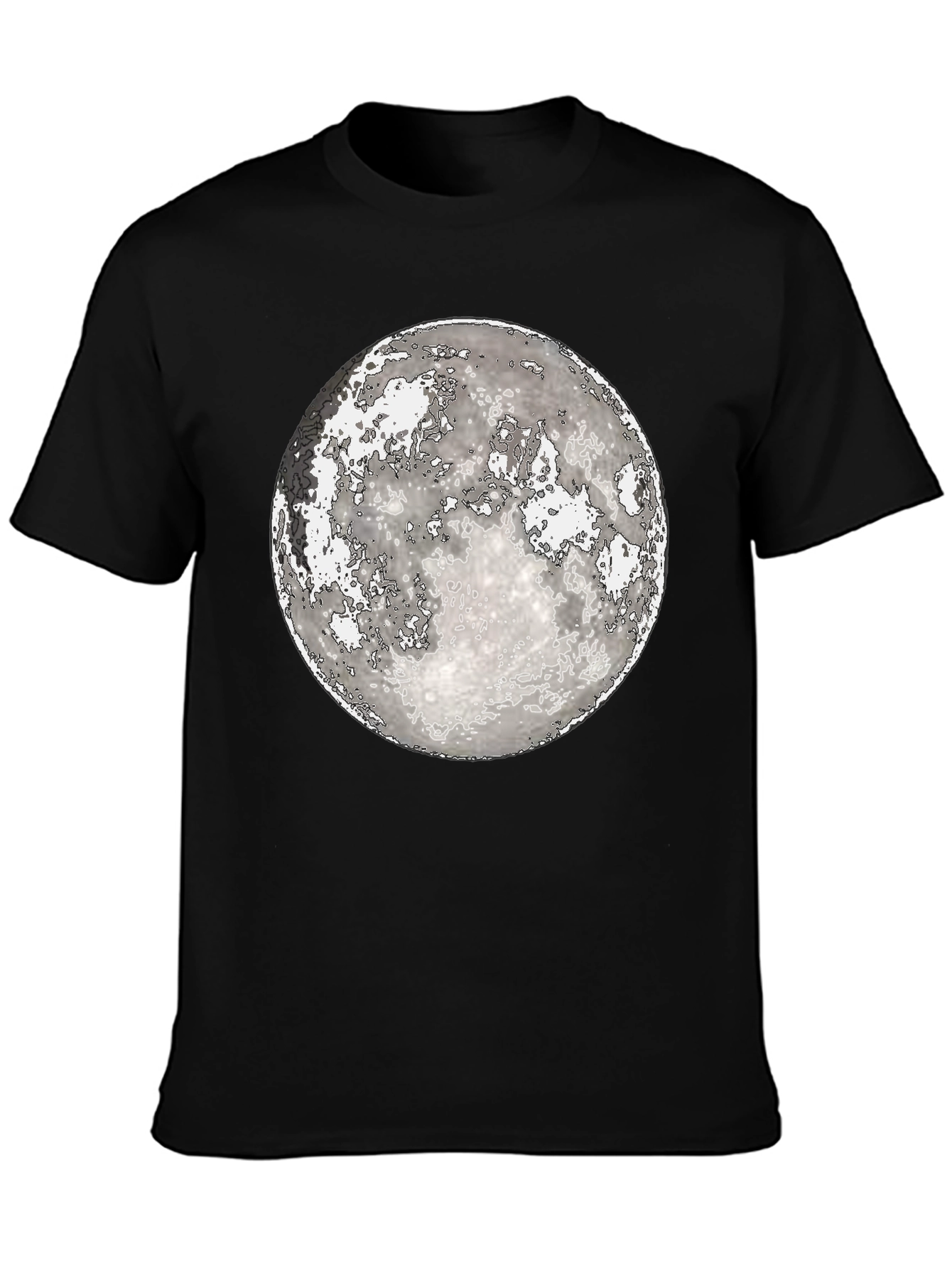 Moon Graphic Black T-Shirt