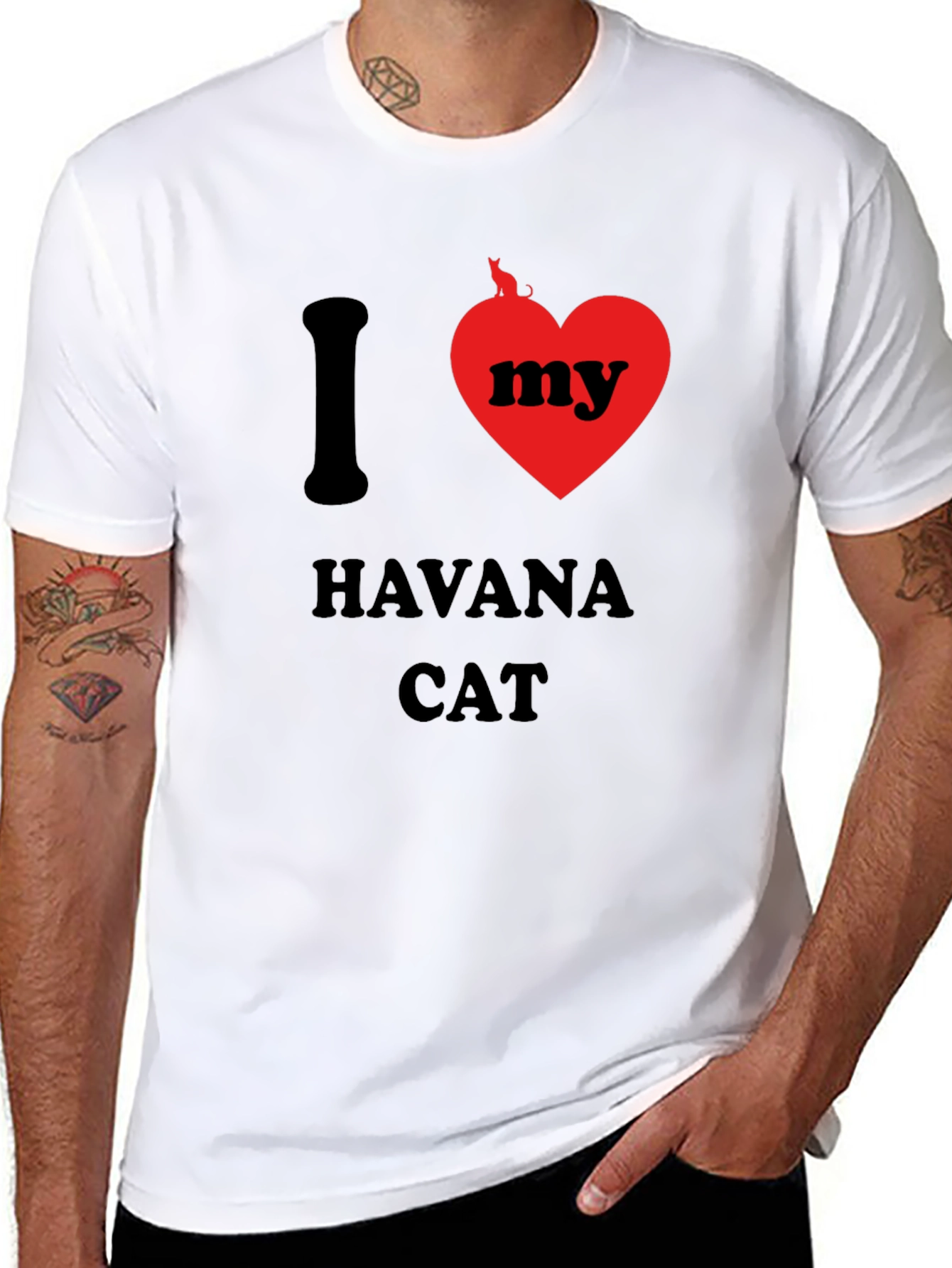 I Love My Havana Cat T-Shirt Black