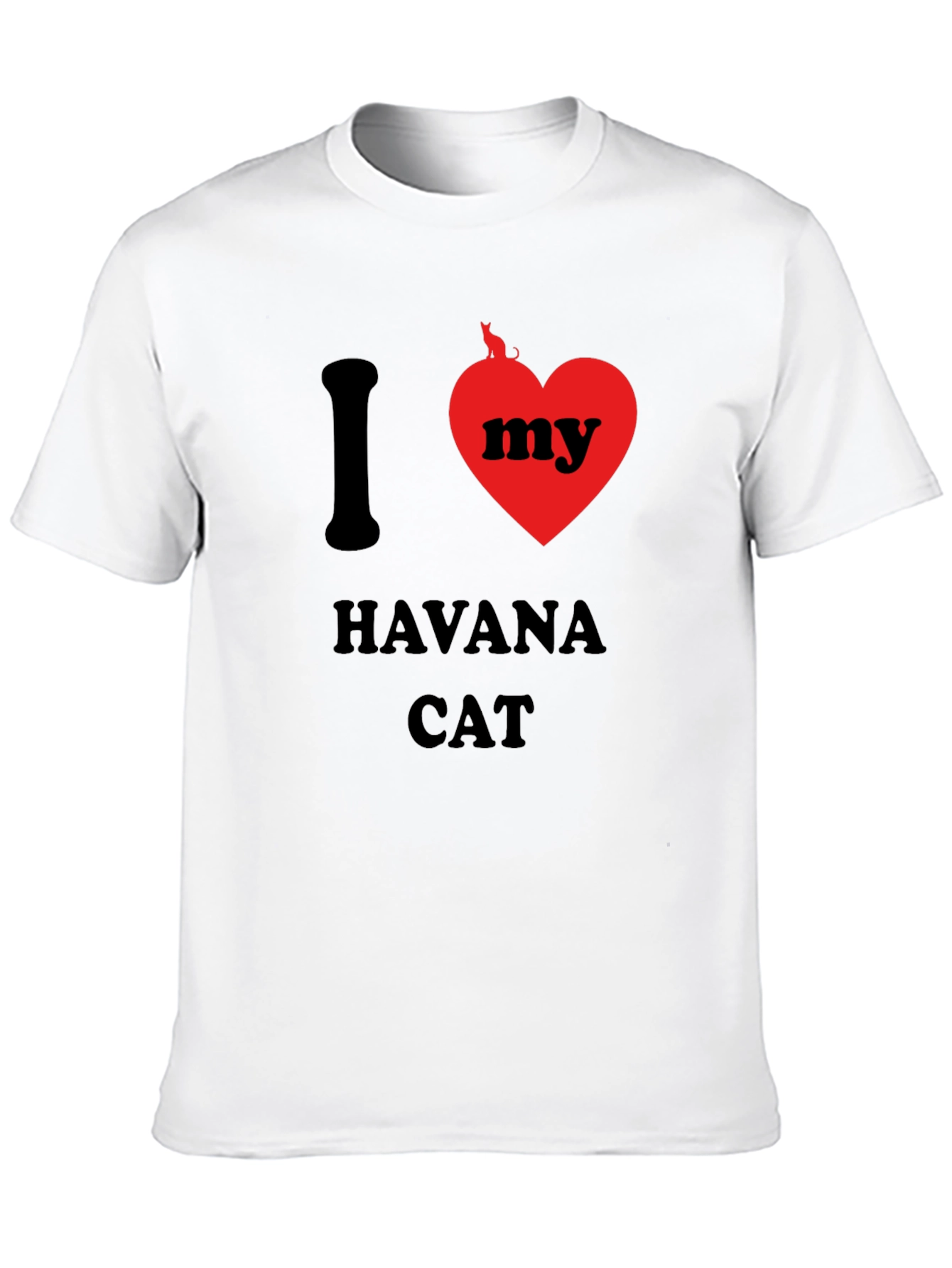 I Love My Havana Cat T-Shirt Black