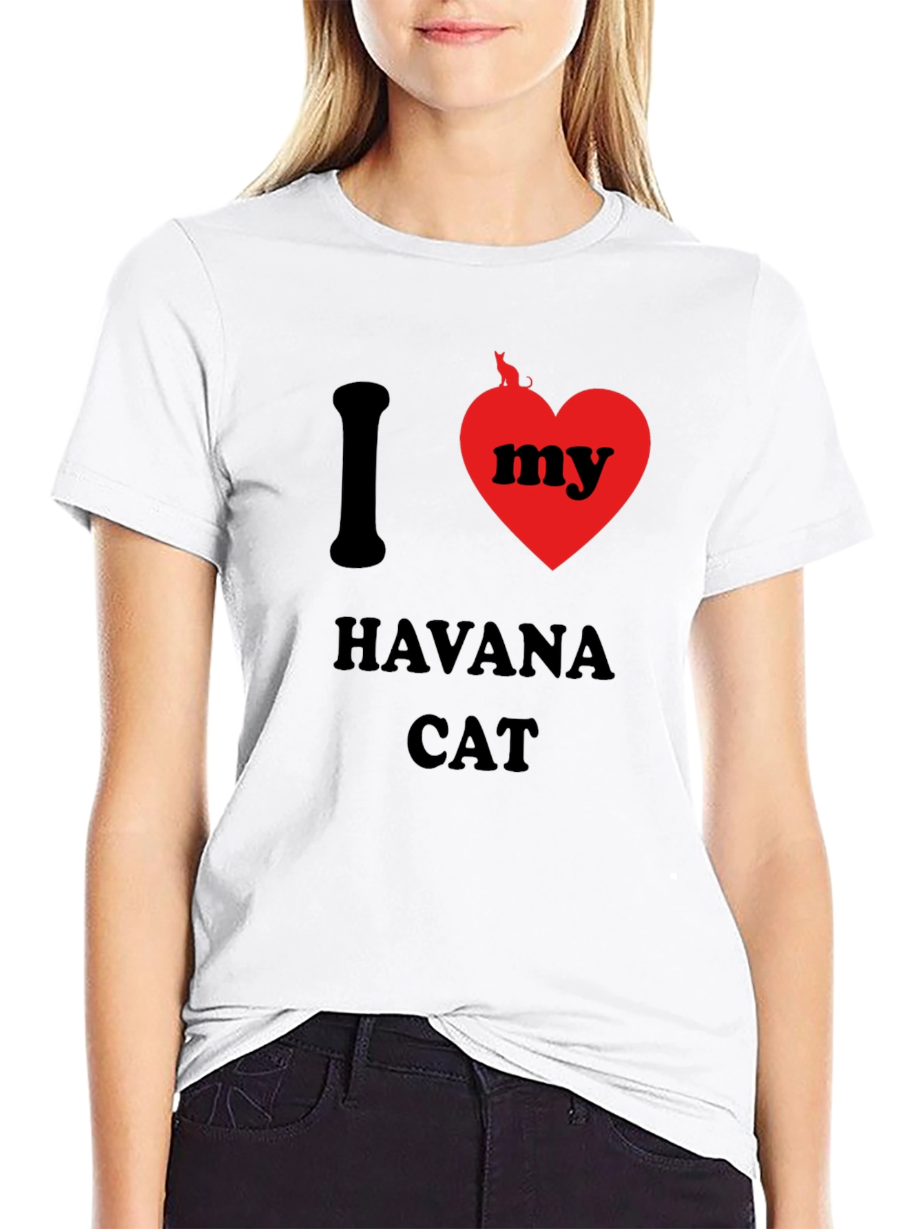 I Love My Havana Cat T-Shirt Black