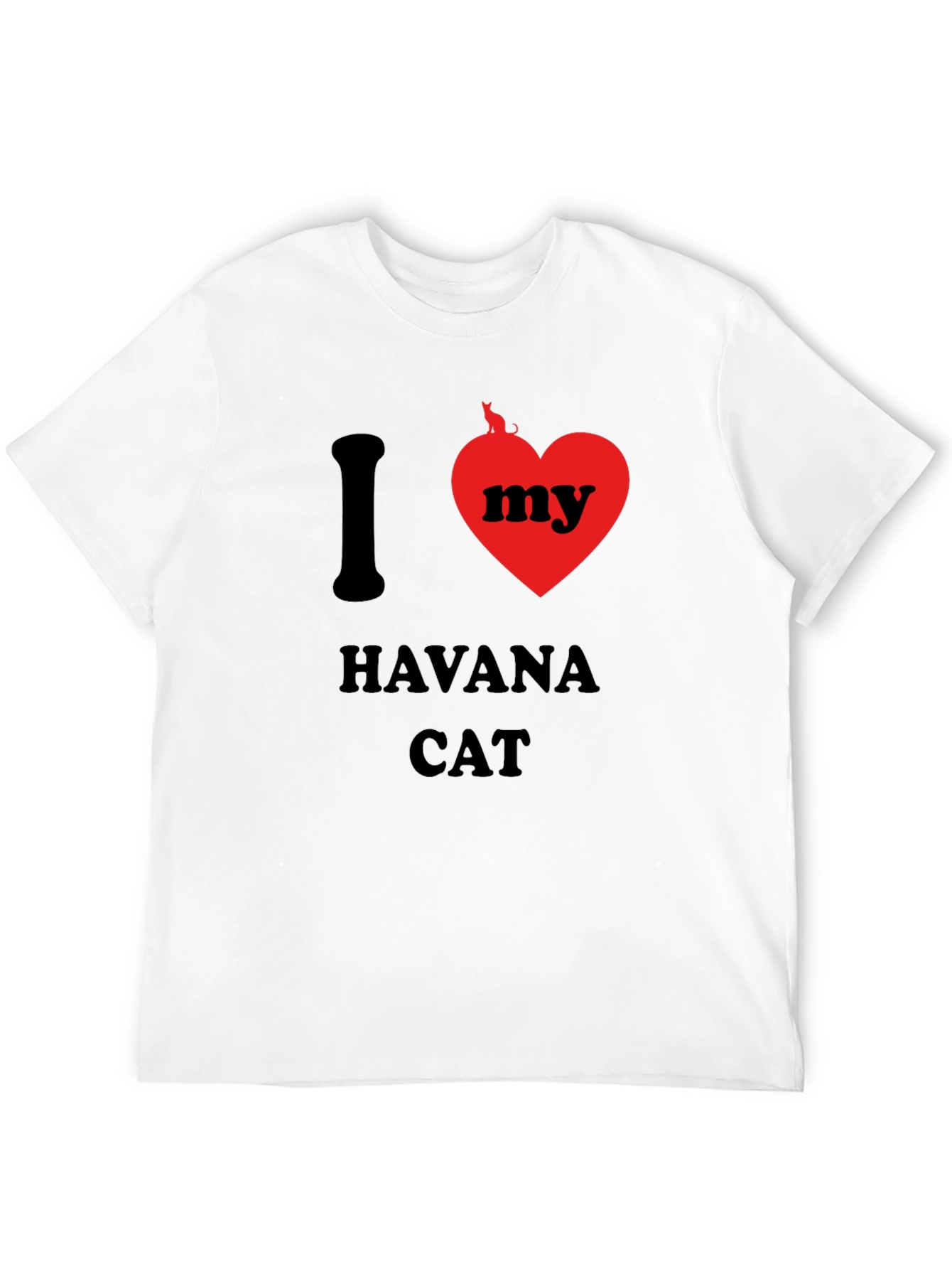 I Love My Havana Cat T-Shirt Black