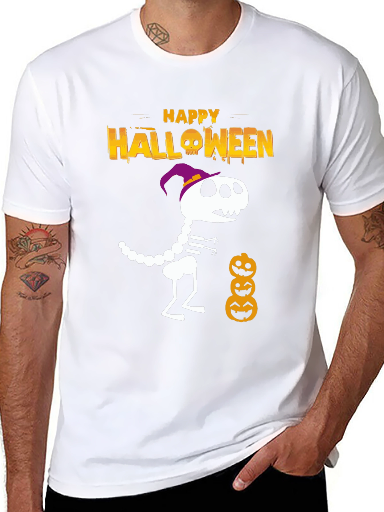 Halloween Dino Skeleton T-Shirt
