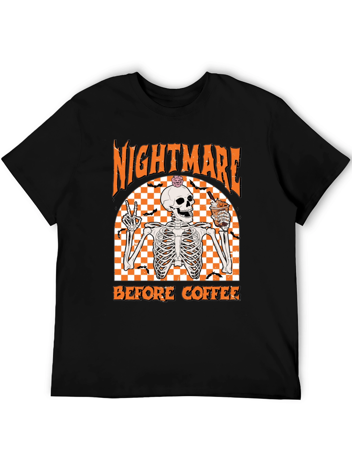 Nightmare Before Coffee Halloween Skeleton T-Shirt