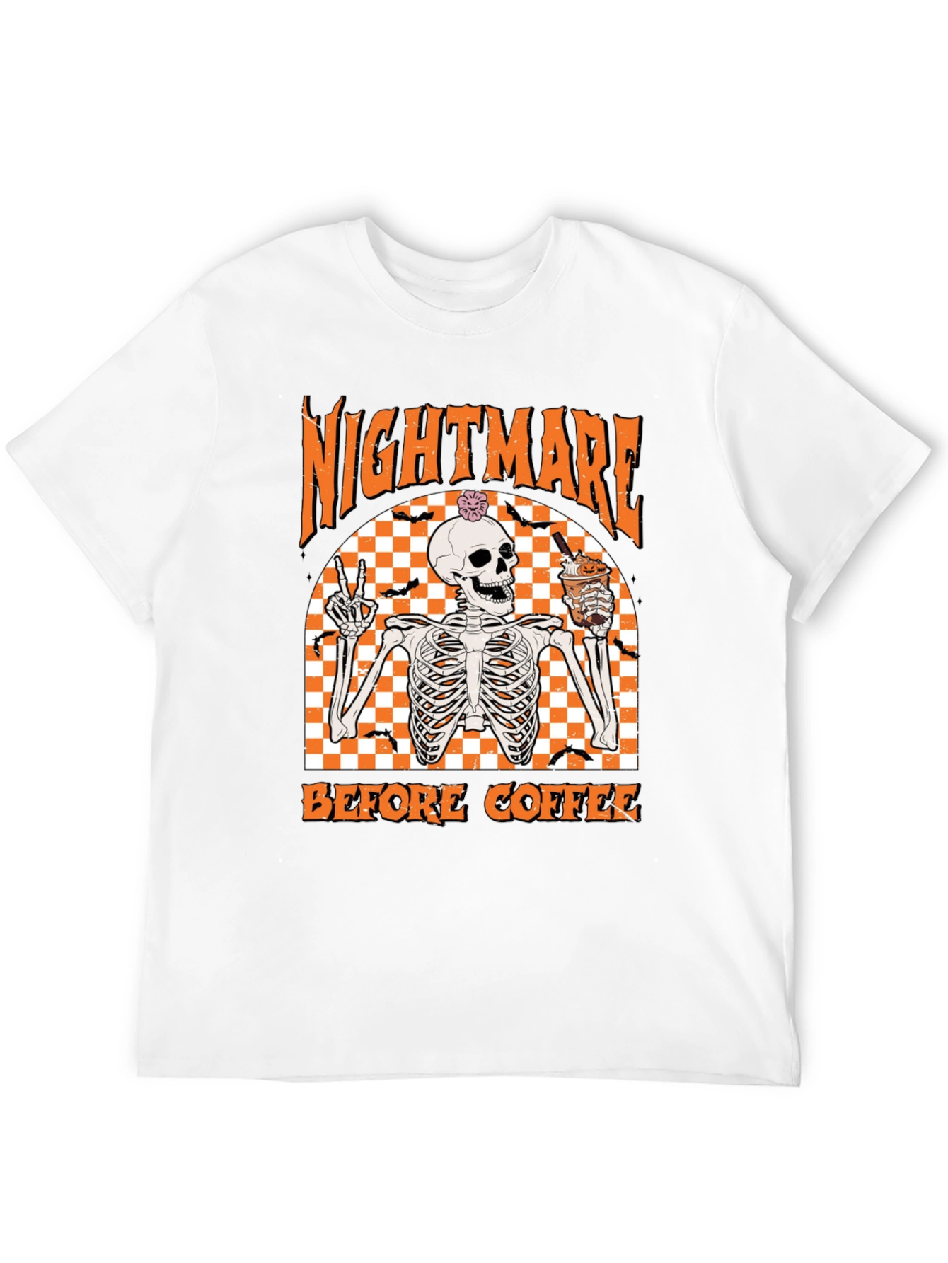 Nightmare Before Coffee Halloween Skeleton T-Shirt