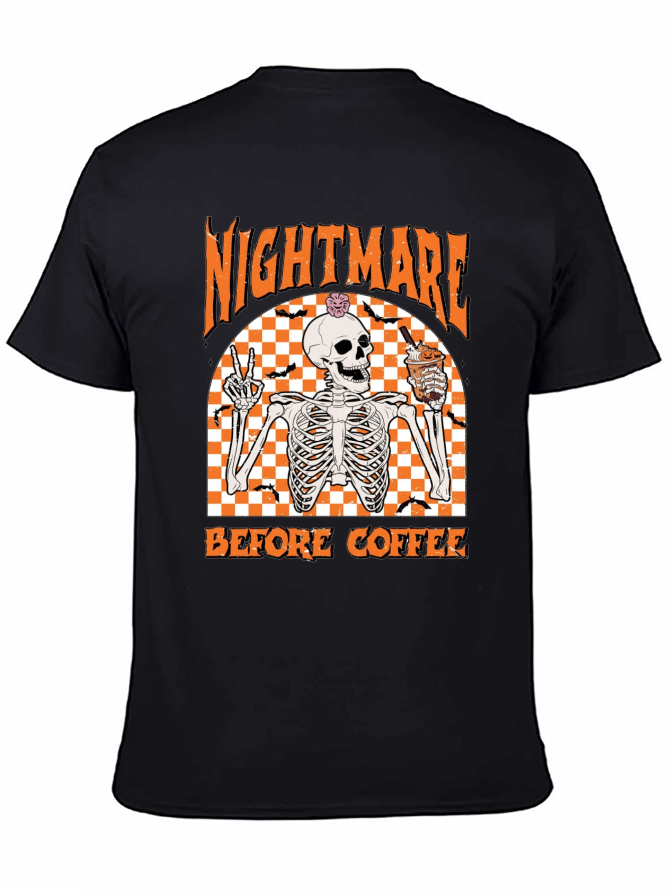 Nightmare Before Coffee Halloween Skeleton T-Shirt
