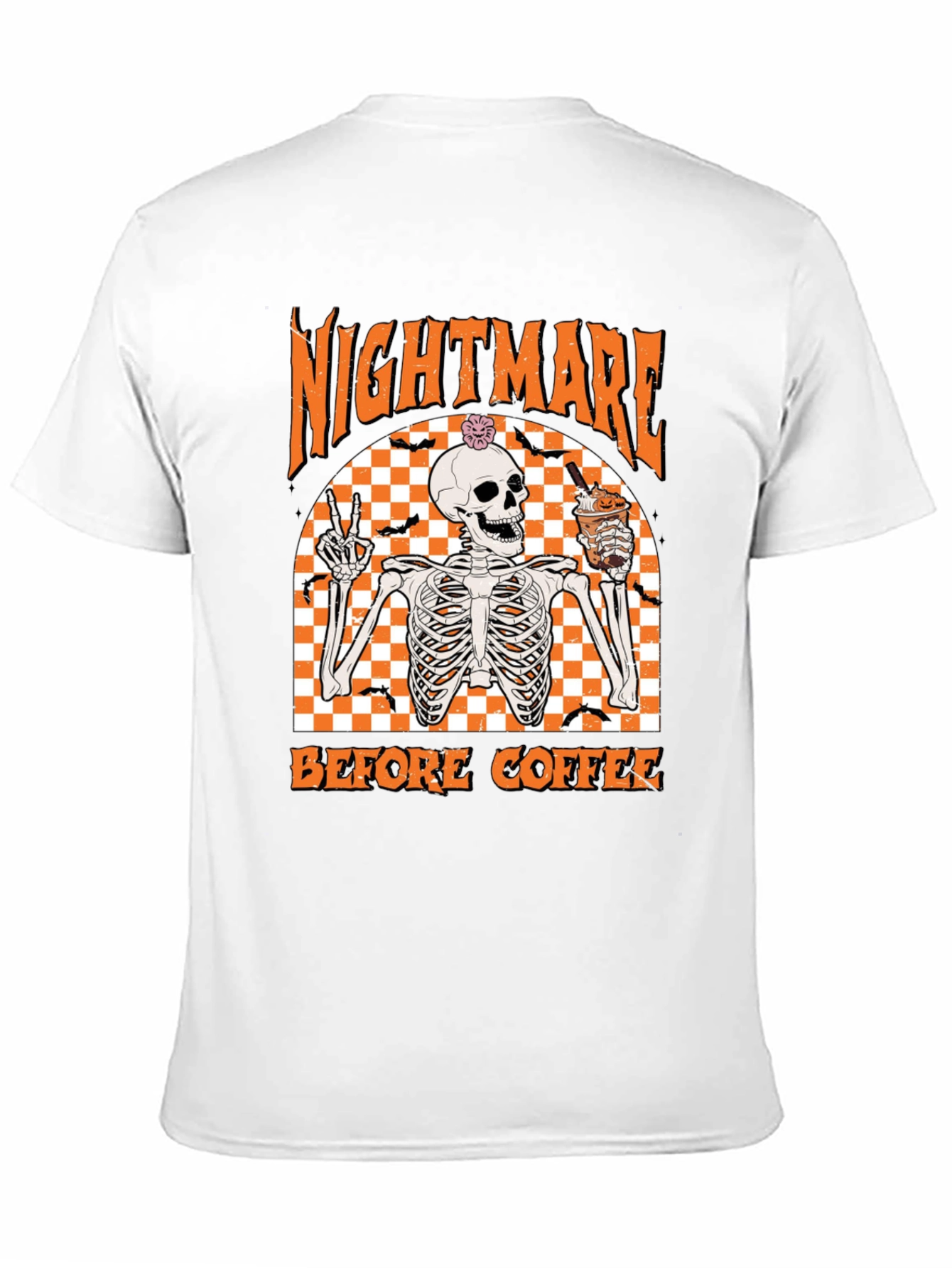 Nightmare Before Coffee Halloween Skeleton T-Shirt