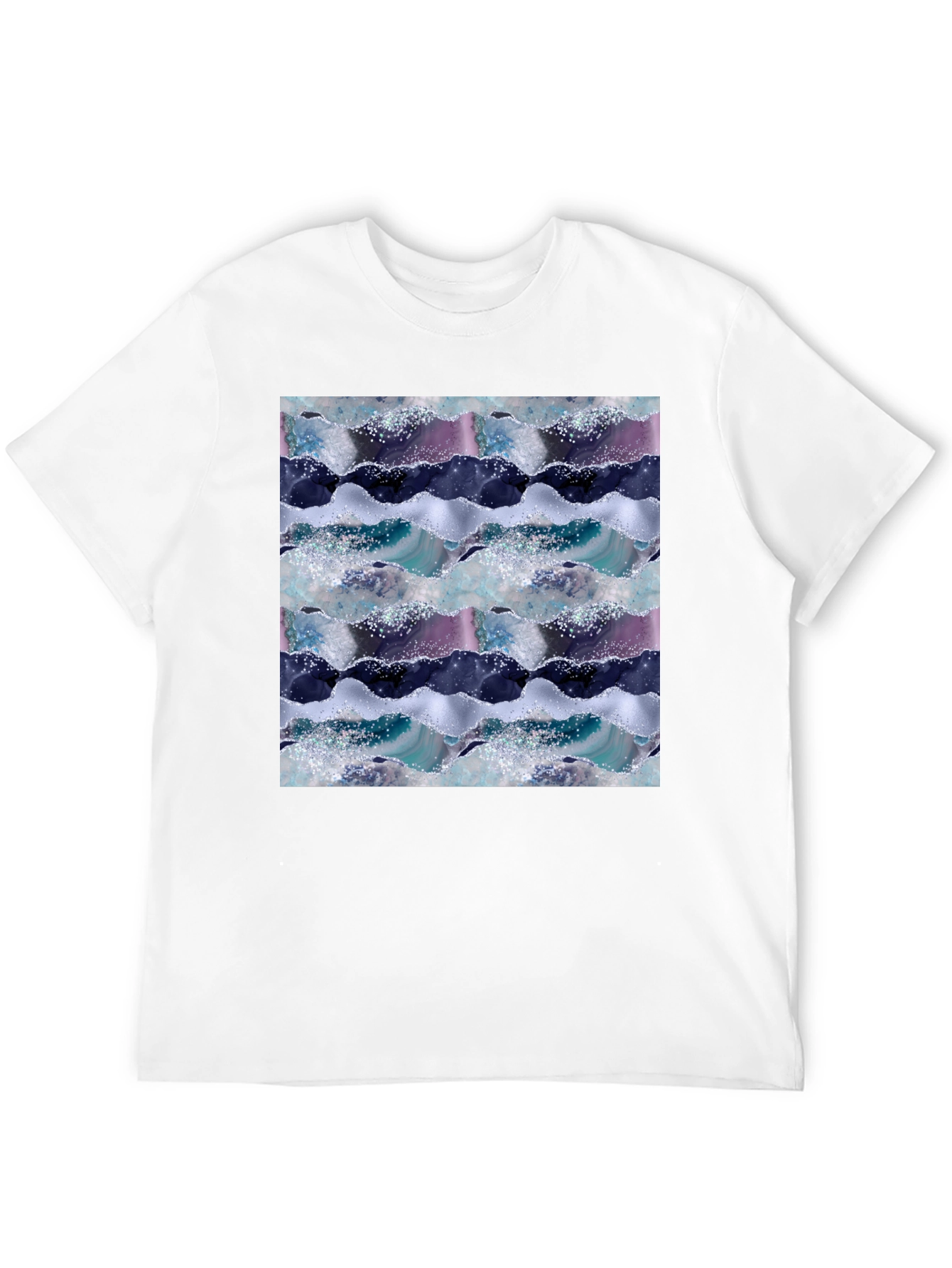 Abstract Waves Graphic Tee - Cool Casual Style