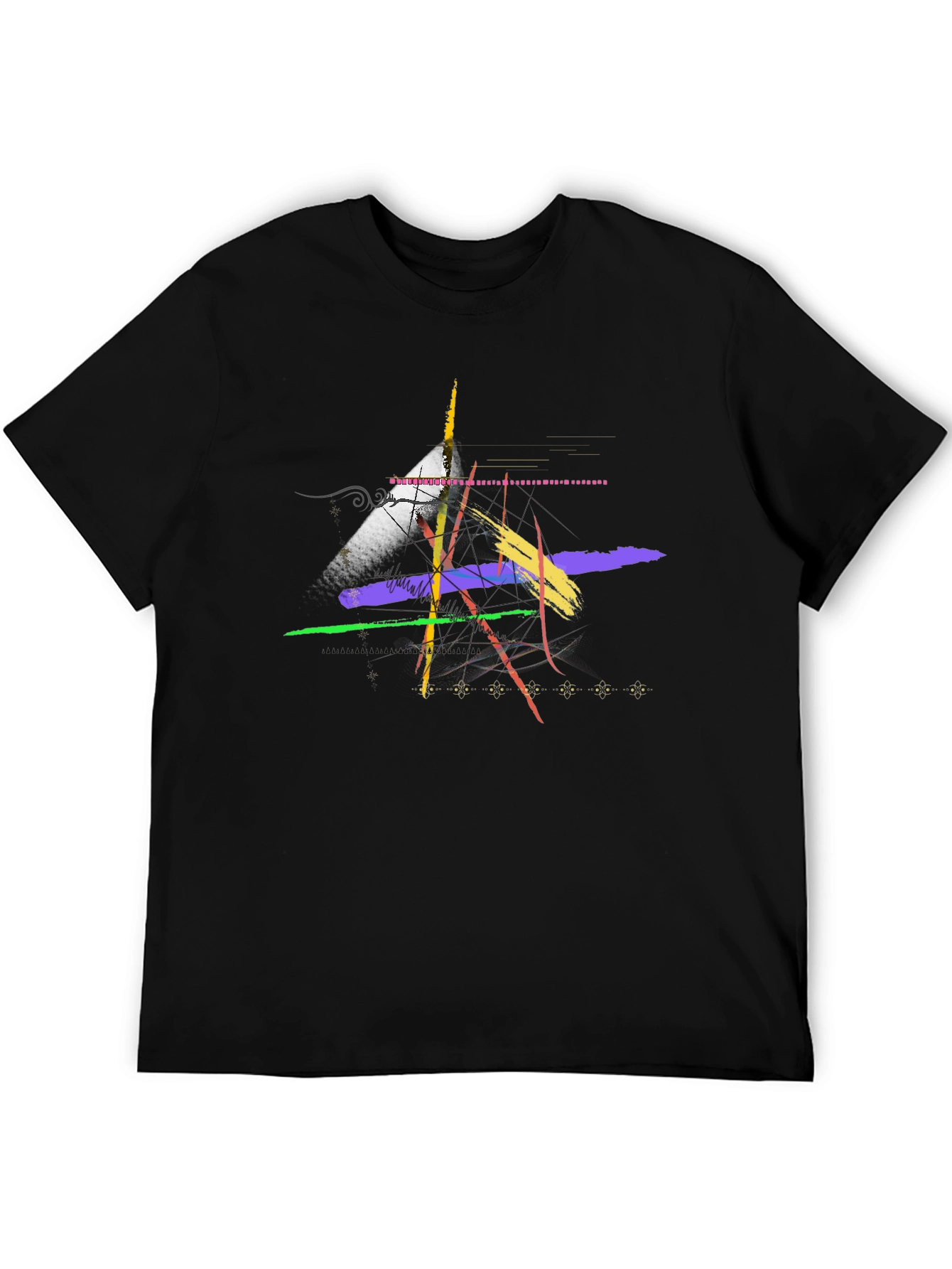 Abstract Art Black Graphic T-Shirt