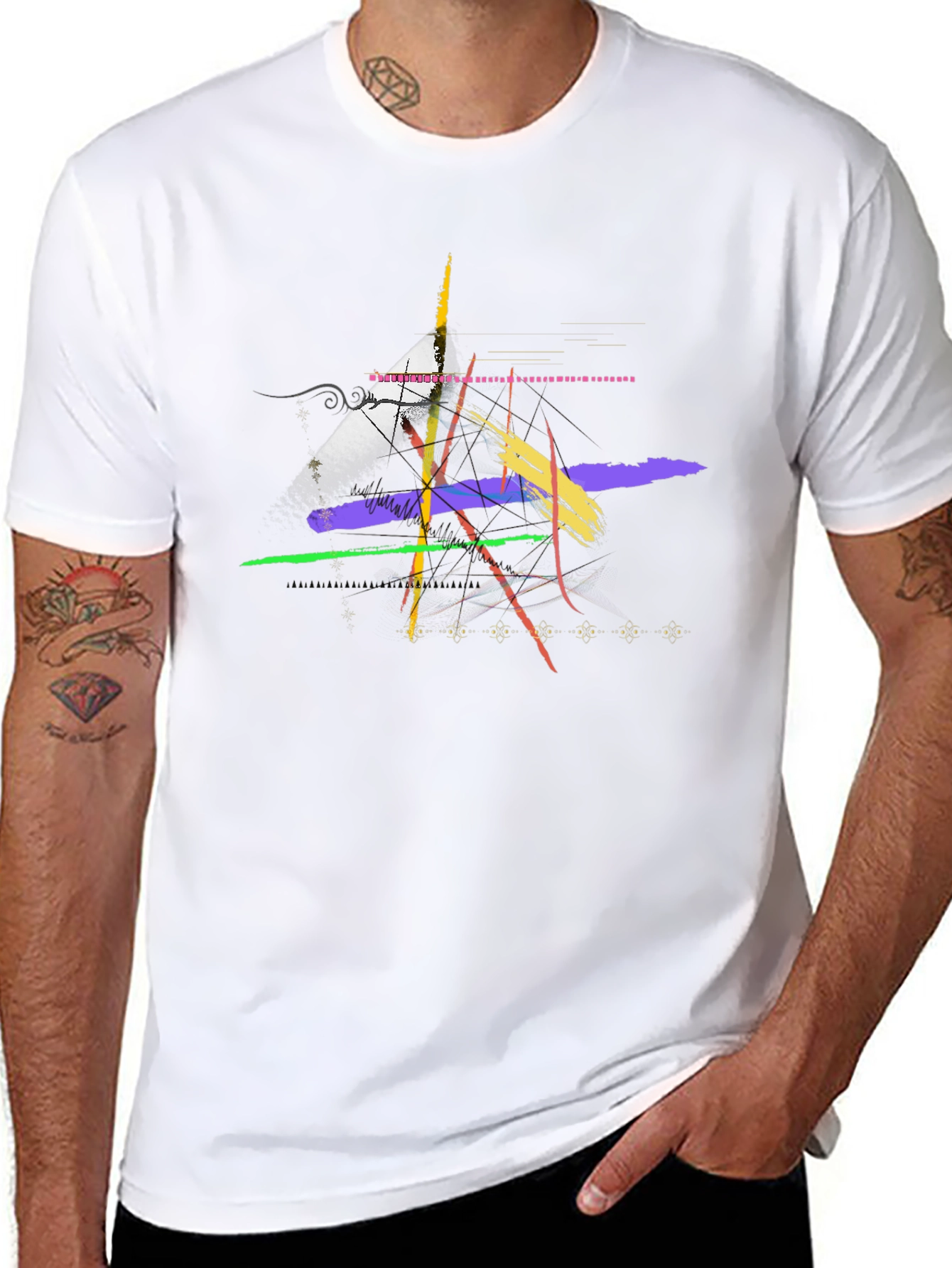 Abstract Art Black Graphic T-Shirt