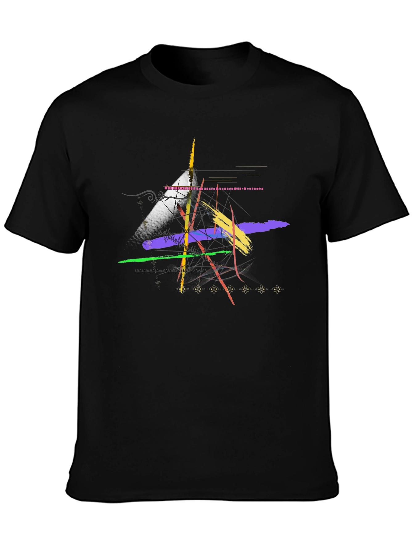 Abstract Art Black Graphic T-Shirt