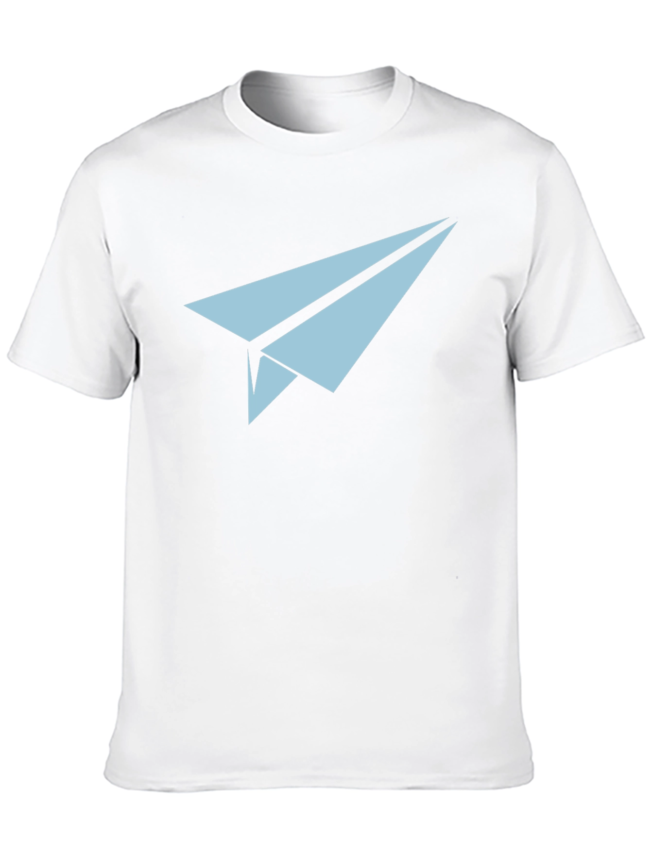 Paper Airplane Graphic Tee - Black Cotton Casual Top