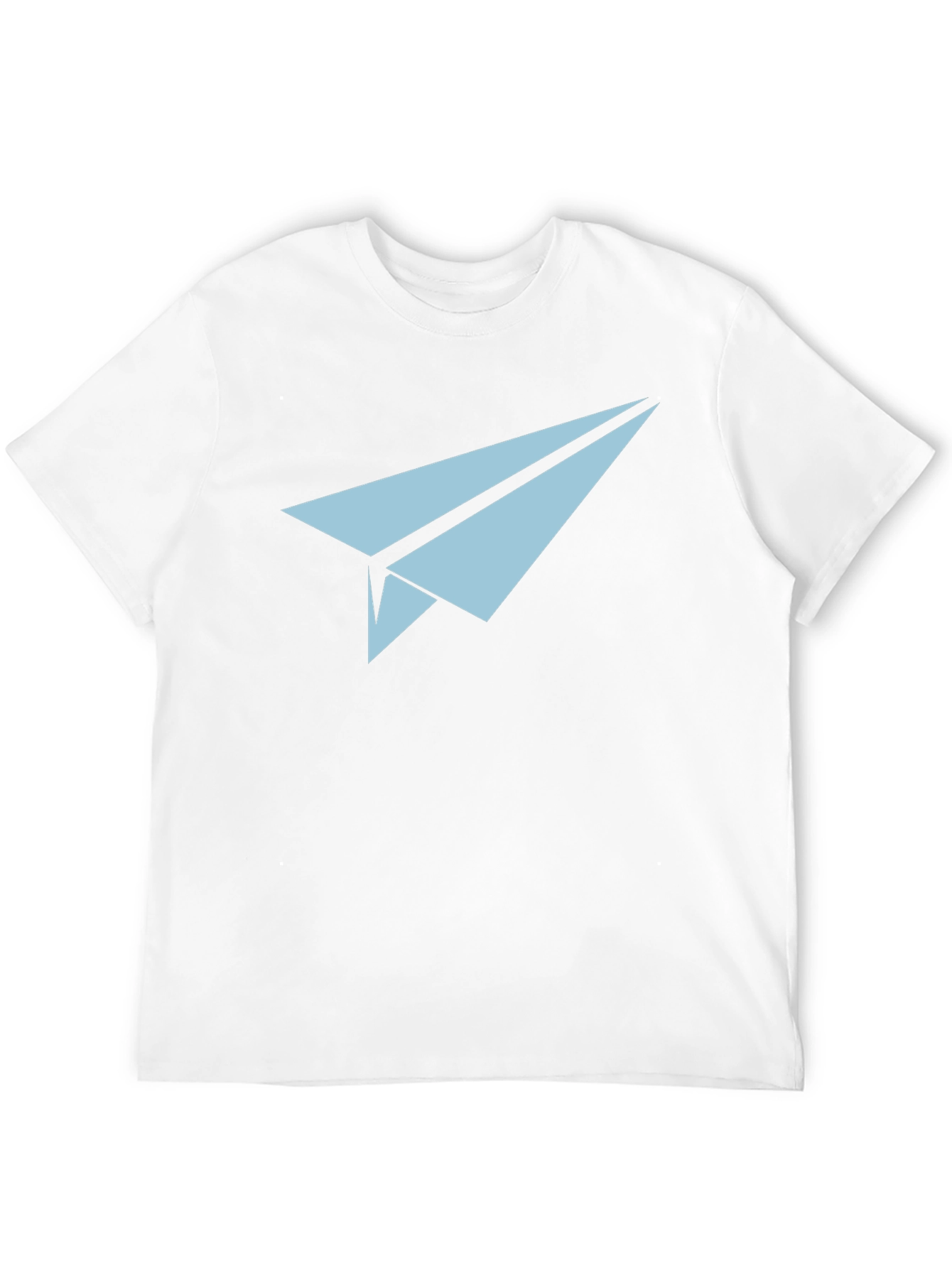 Paper Airplane Graphic Tee - Black Cotton Casual Top