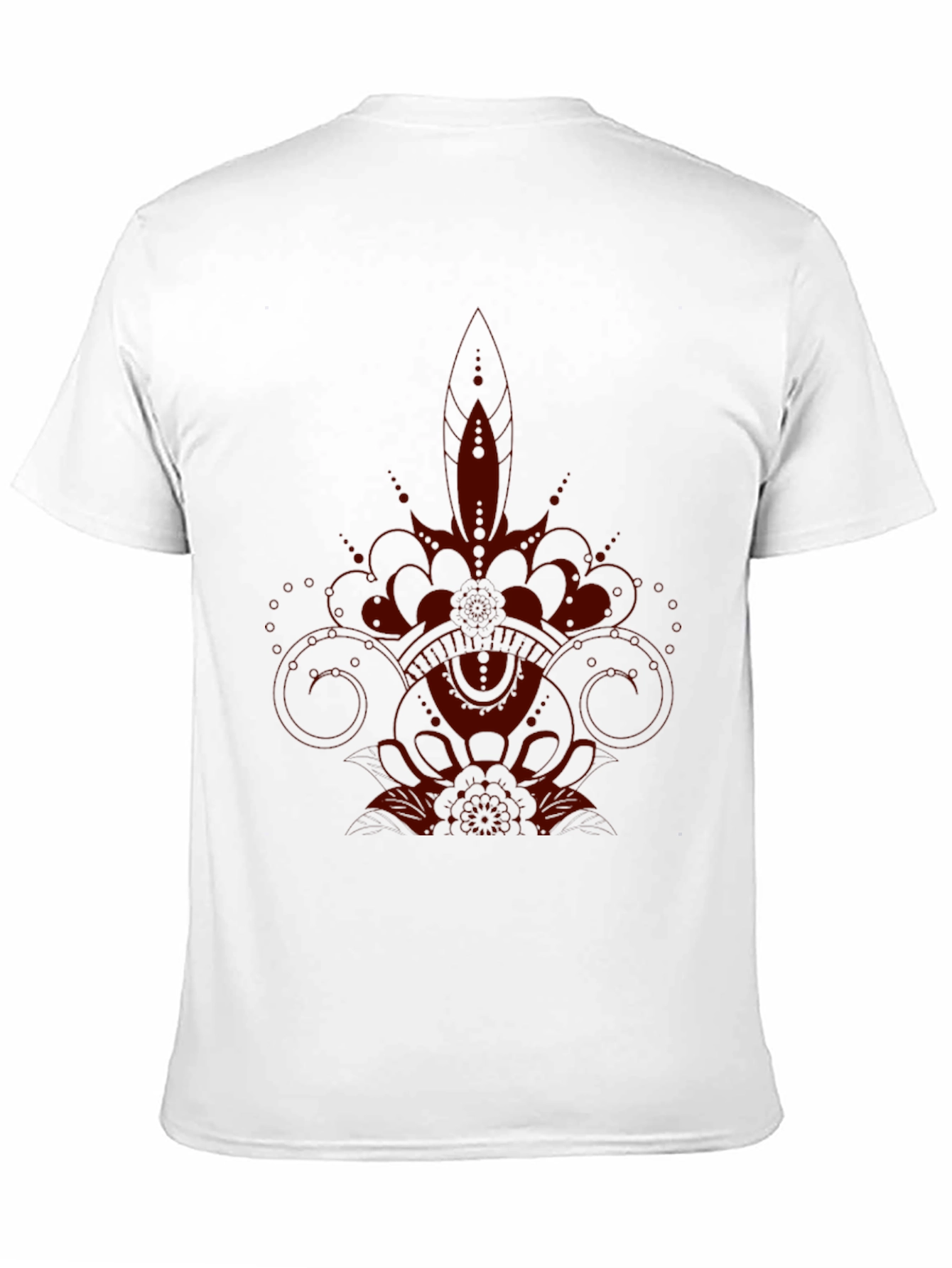Dark Red Graphic Print Tee