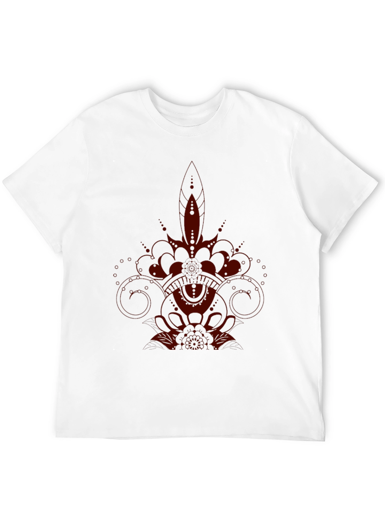 Dark Red Graphic Print Tee