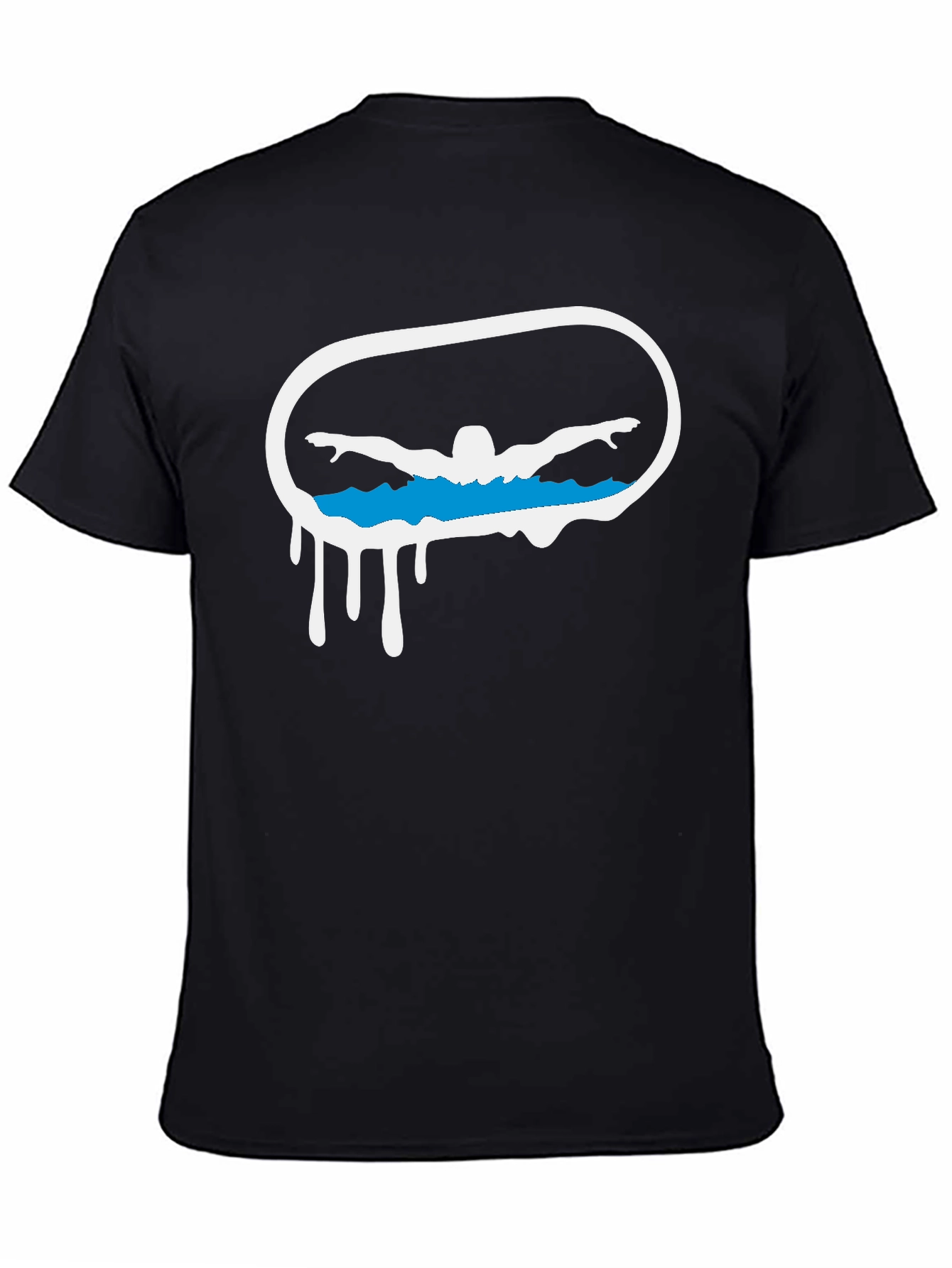 Swimmer Graphic Tee - Black