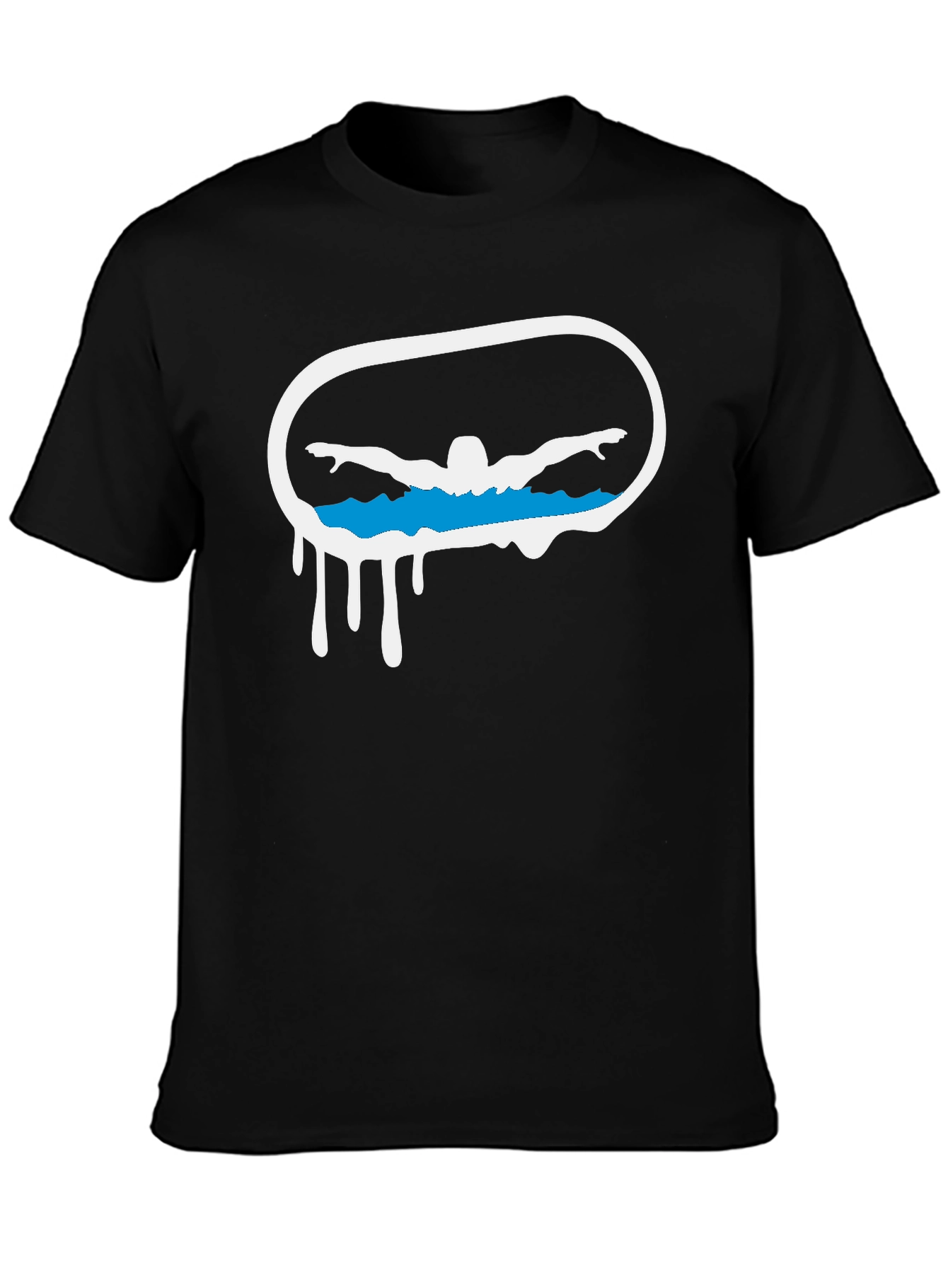 Swimmer Graphic Tee - Black