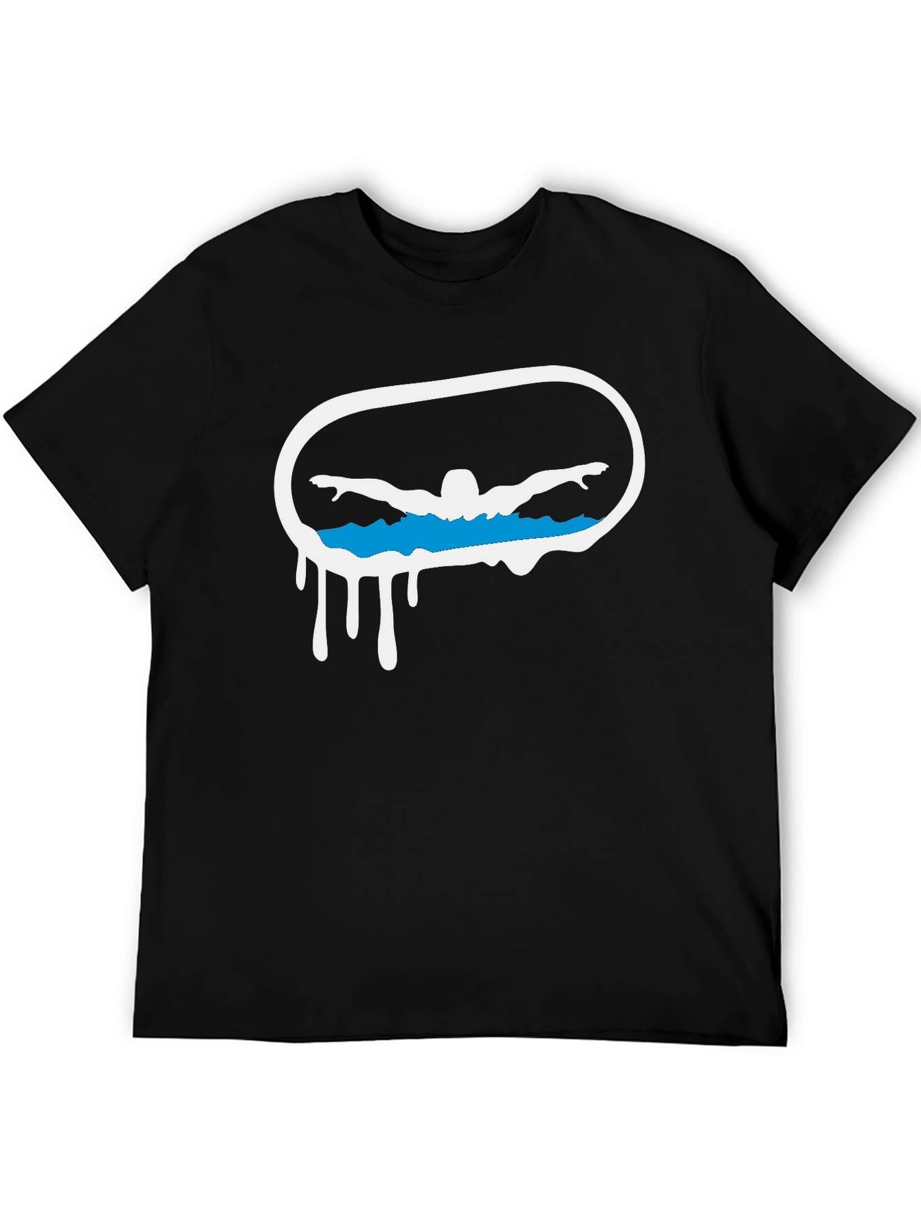 Swimmer Graphic Tee - Black