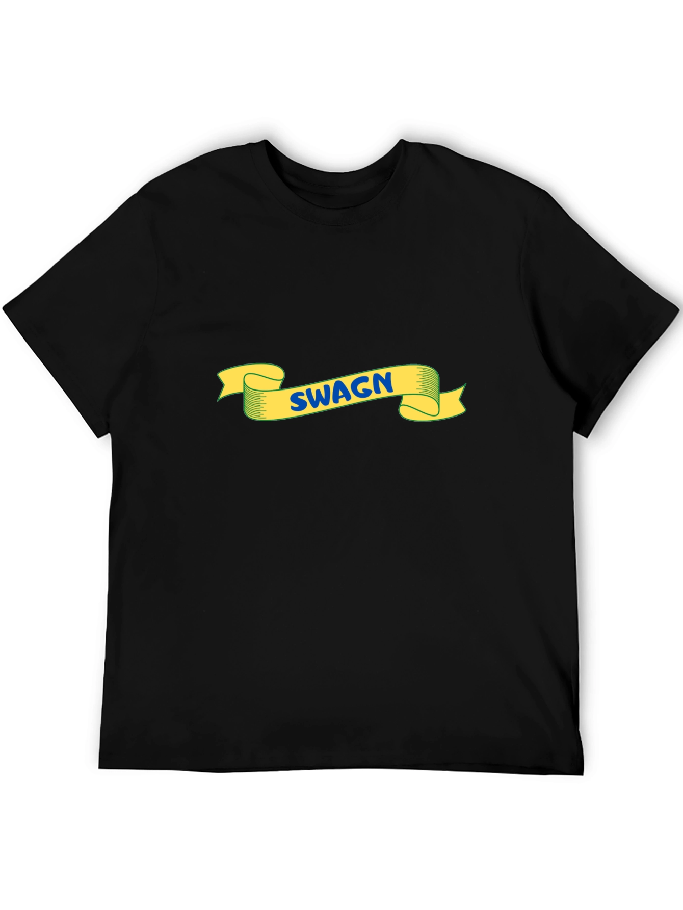 Swagn T-Shirt - Black Crew Neck Tee