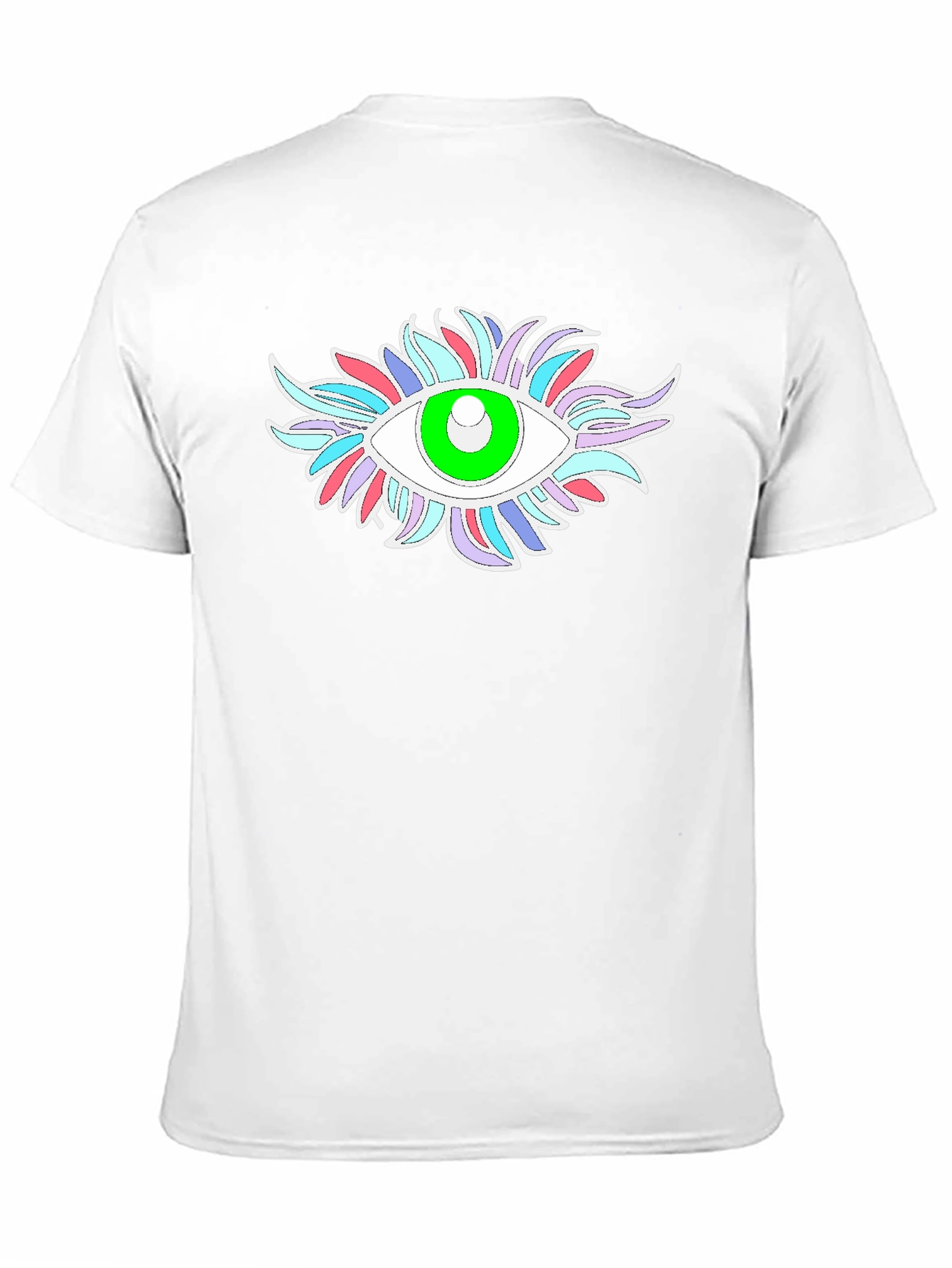 Eye-Catching Graphic Tee - Black Cotton Blend
