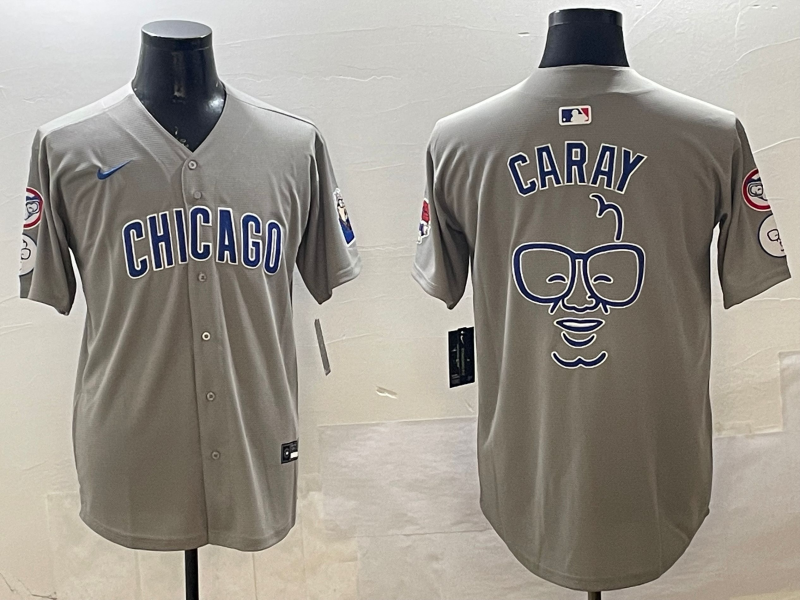 Men's Chicago Cubs Harry Caray Gray Replica Player Jerseys