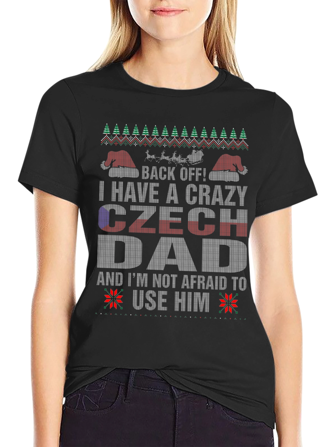 Crazy Czech Dad Christmas T-Shirt