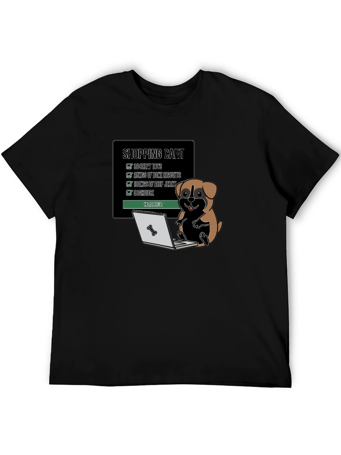 Funny Dog Shopping Cart T-Shirt