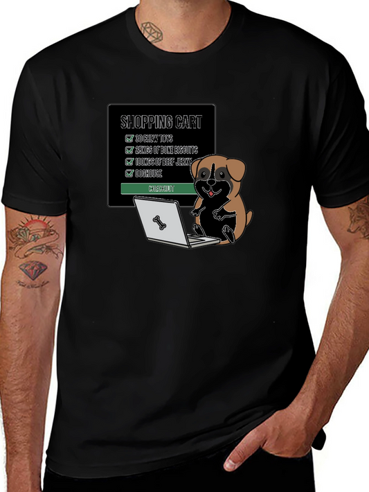 Funny Dog Shopping Cart T-Shirt