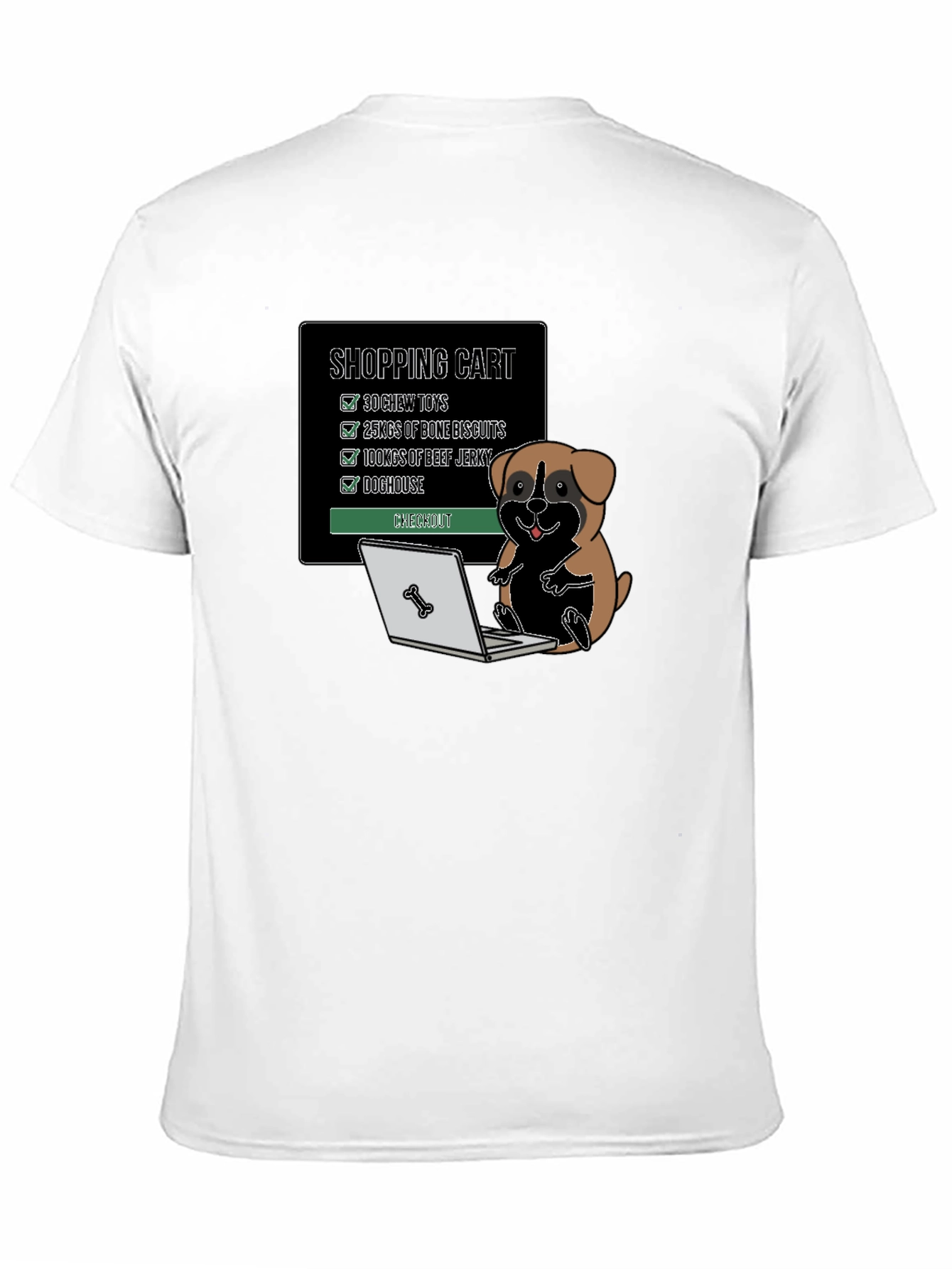 Funny Dog Shopping Cart T-Shirt