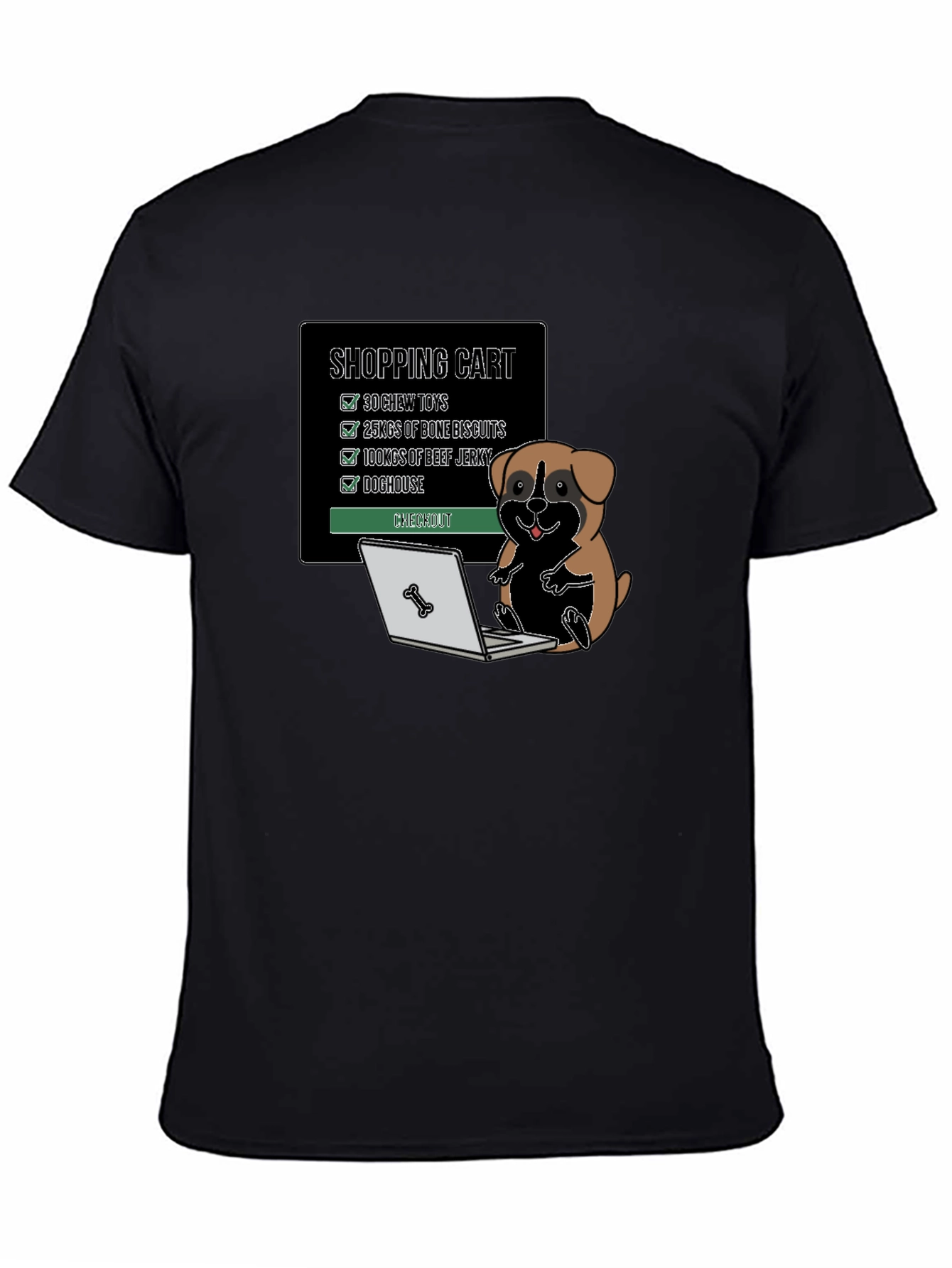 Funny Dog Shopping Cart T-Shirt