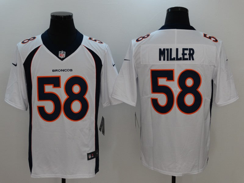Men's Denver Broncos Von Miller #58 White Game Jerseys
