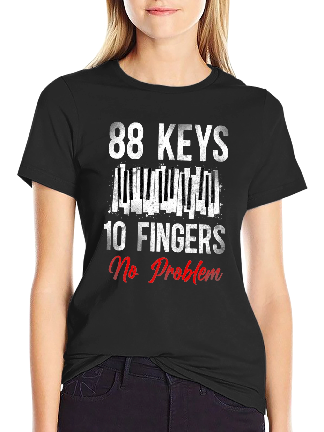 88 Keys 10 Fingers No Problem Graphic Tee
