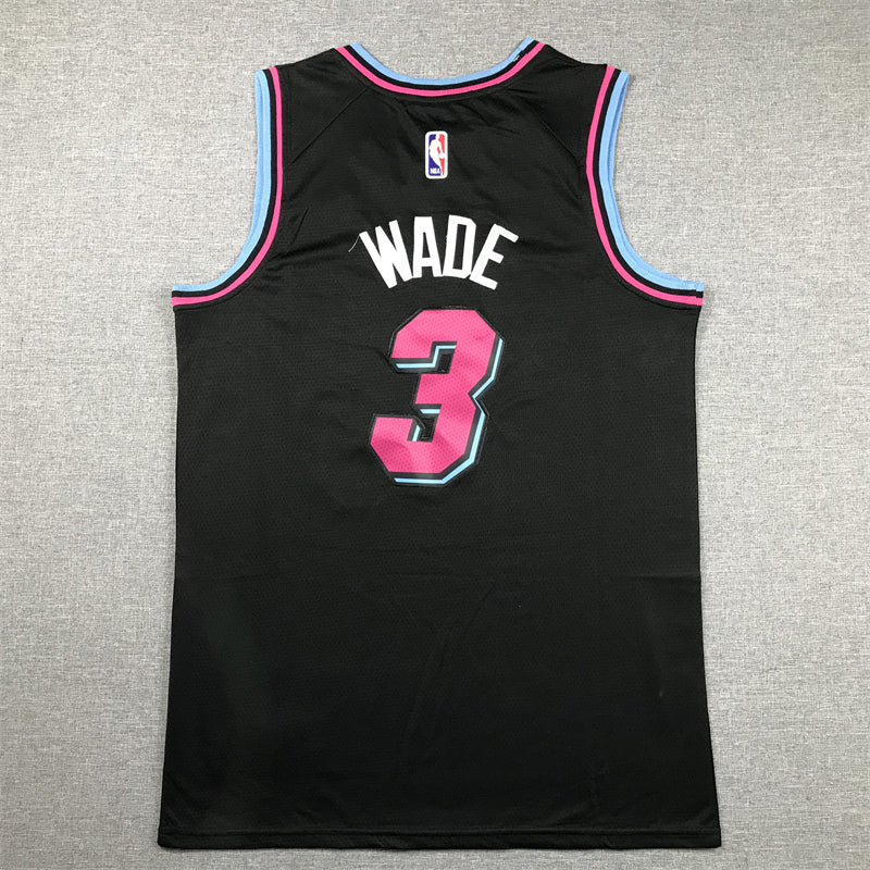 Men's Miami Heat Dwyane Wade #3 Black Swingman Player Jerseys
