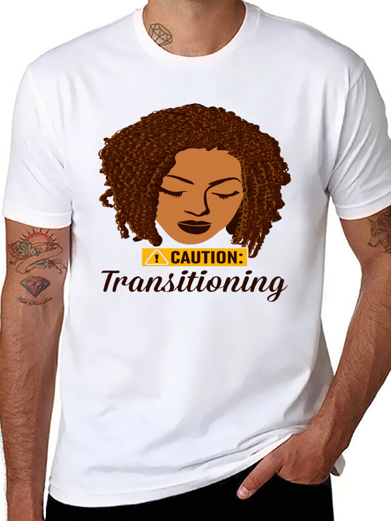 Caution Transitioning Natural Hair T-Shirt