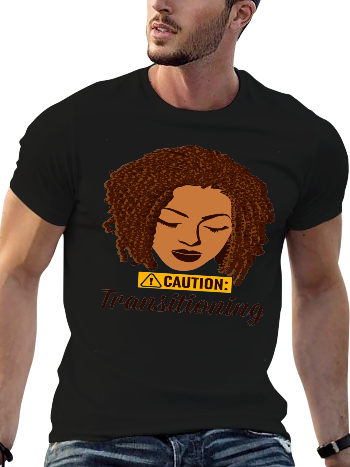 Caution Transitioning Natural Hair T-Shirt