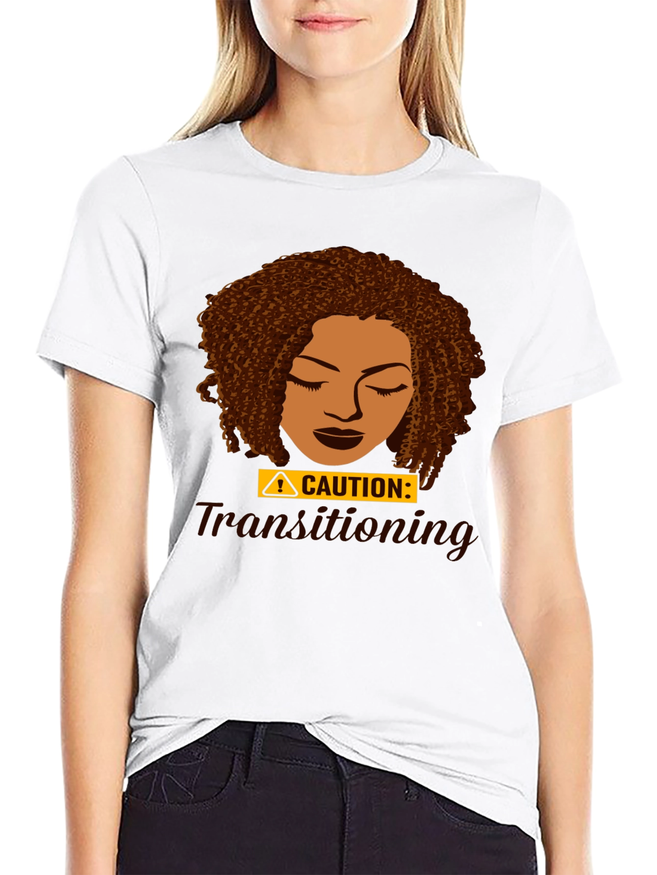 Caution Transitioning Natural Hair T-Shirt