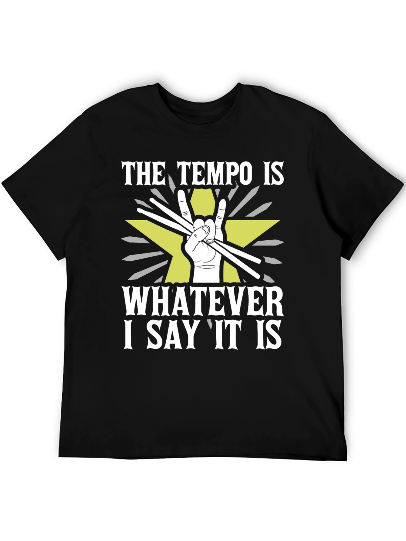 Tempo Drummer T-Shirt - Rock and Roll Style