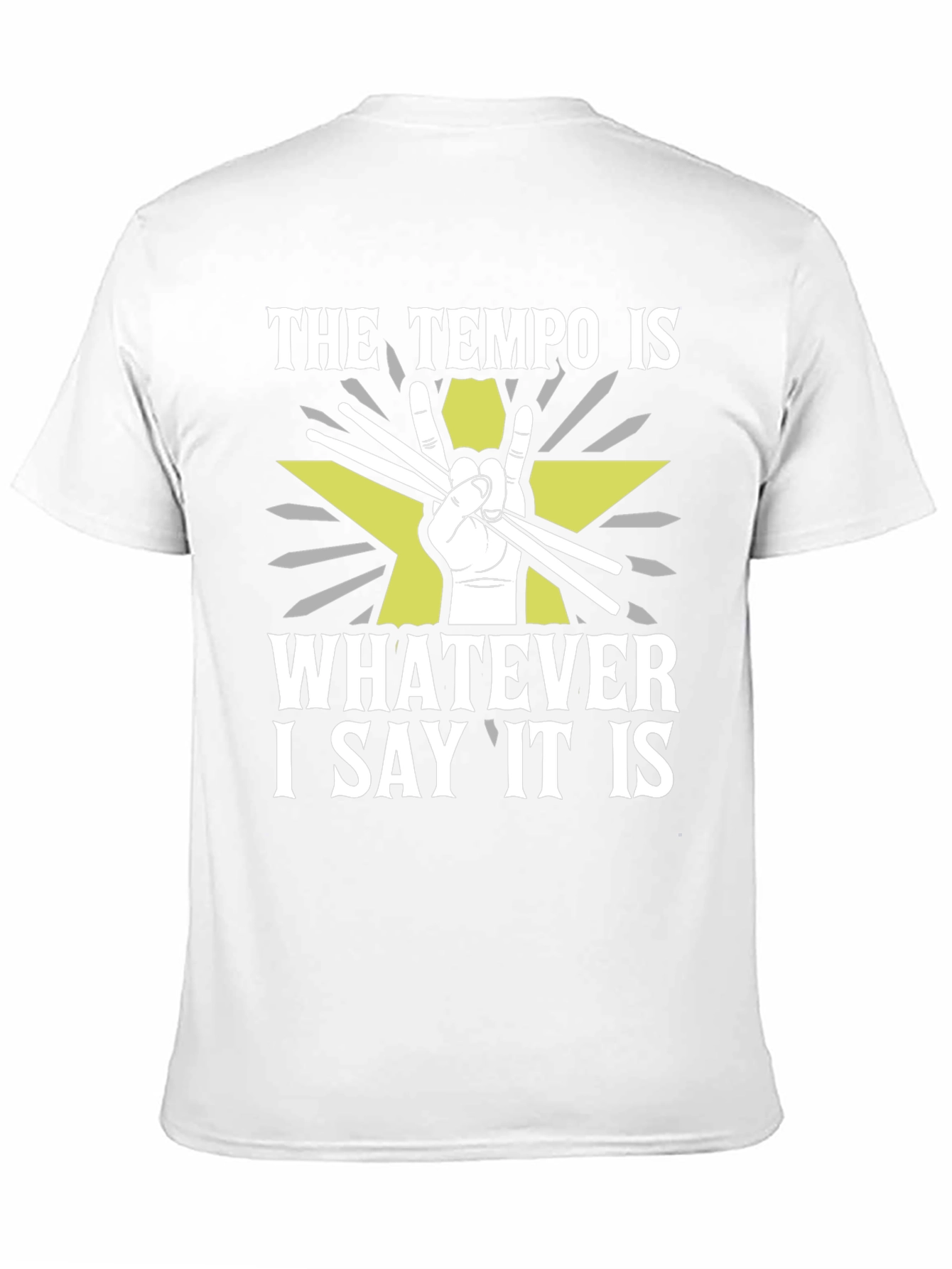 Tempo Drummer T-Shirt - Rock and Roll Style