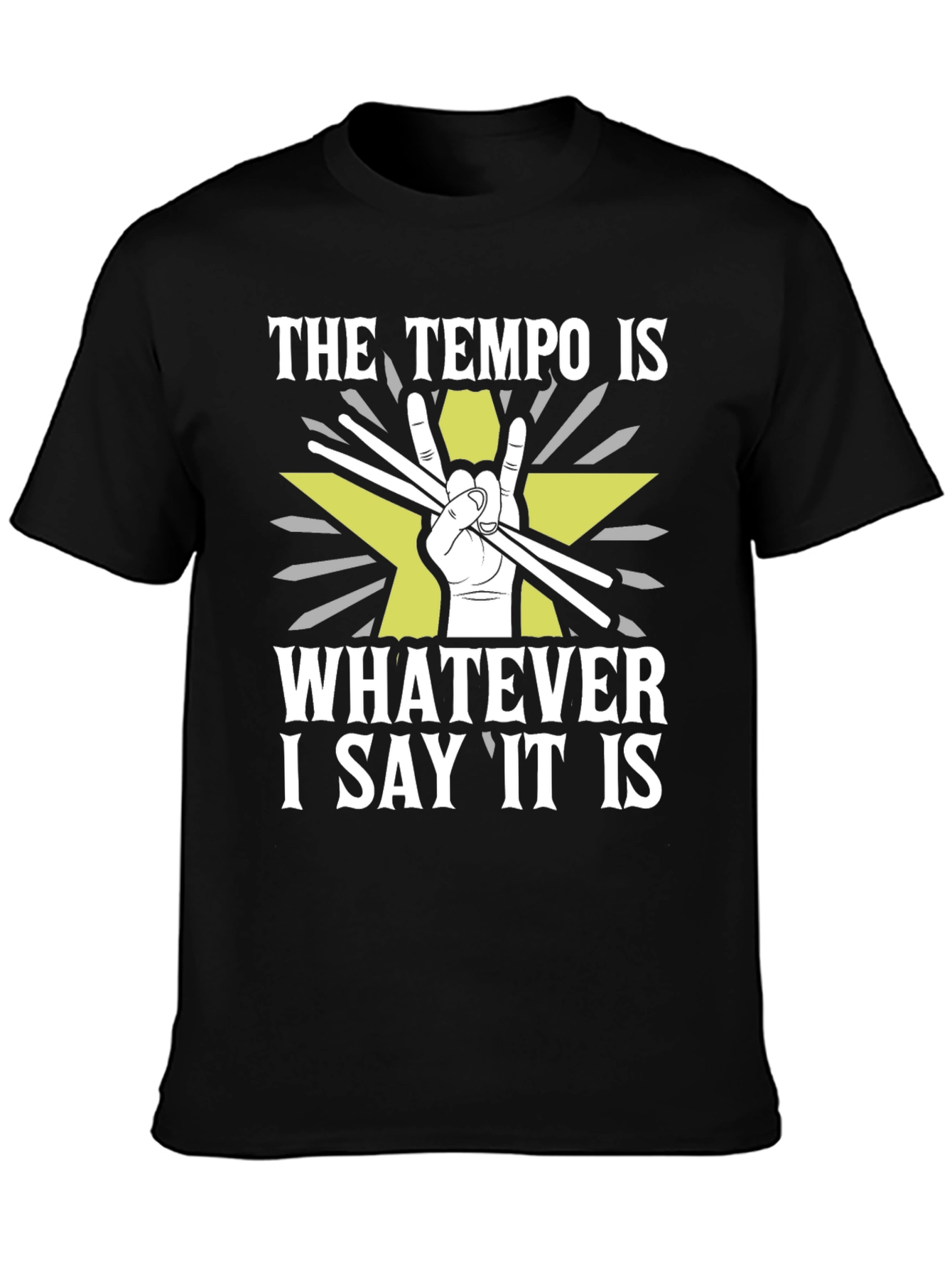 Tempo Drummer T-Shirt - Rock and Roll Style