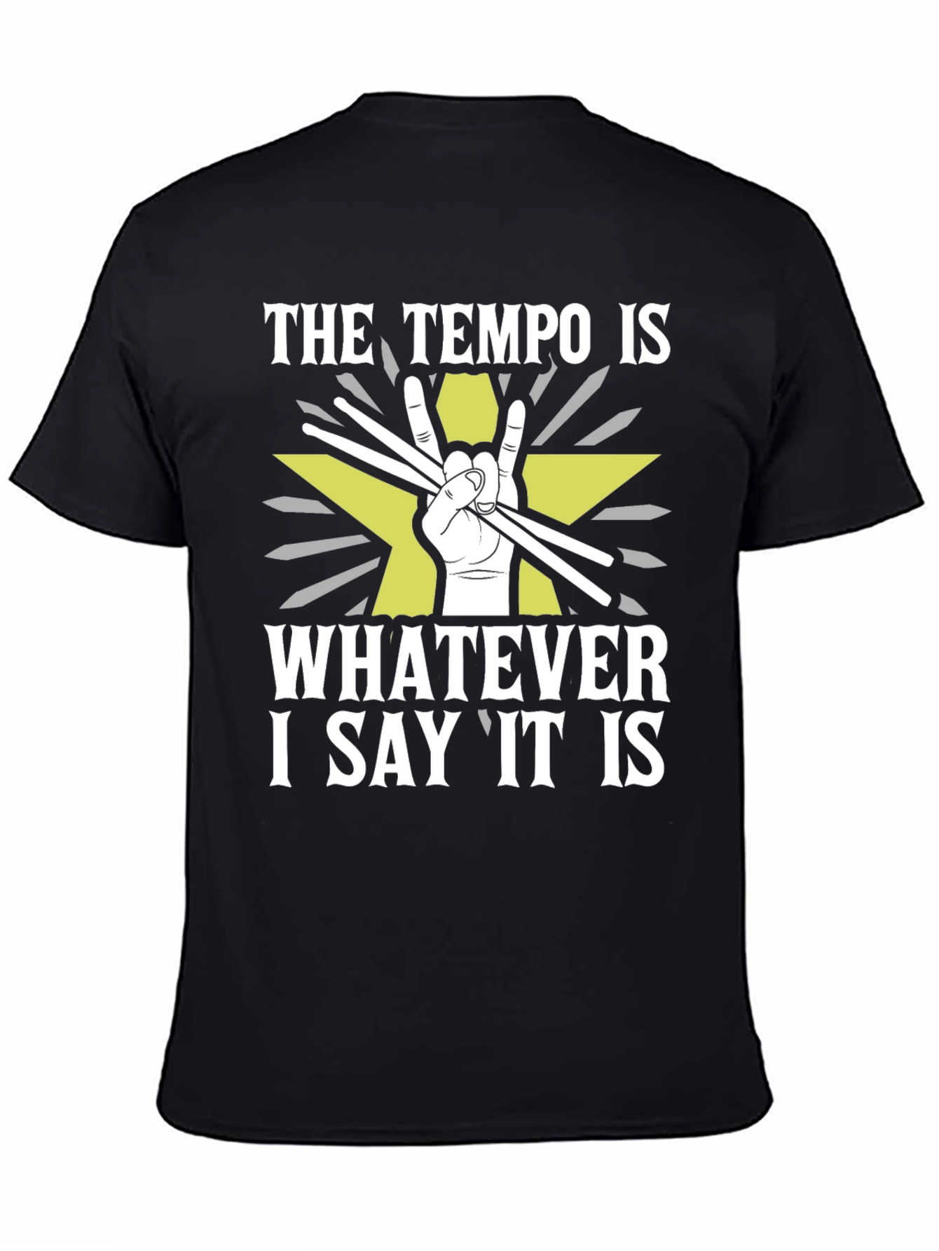Tempo Drummer T-Shirt - Rock and Roll Style