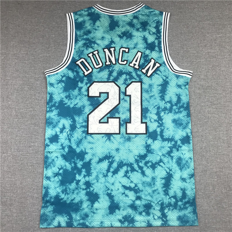 Men's San Antonio Spurs Tim Duncan #21 Blue Galaxy Swingman Jerseys