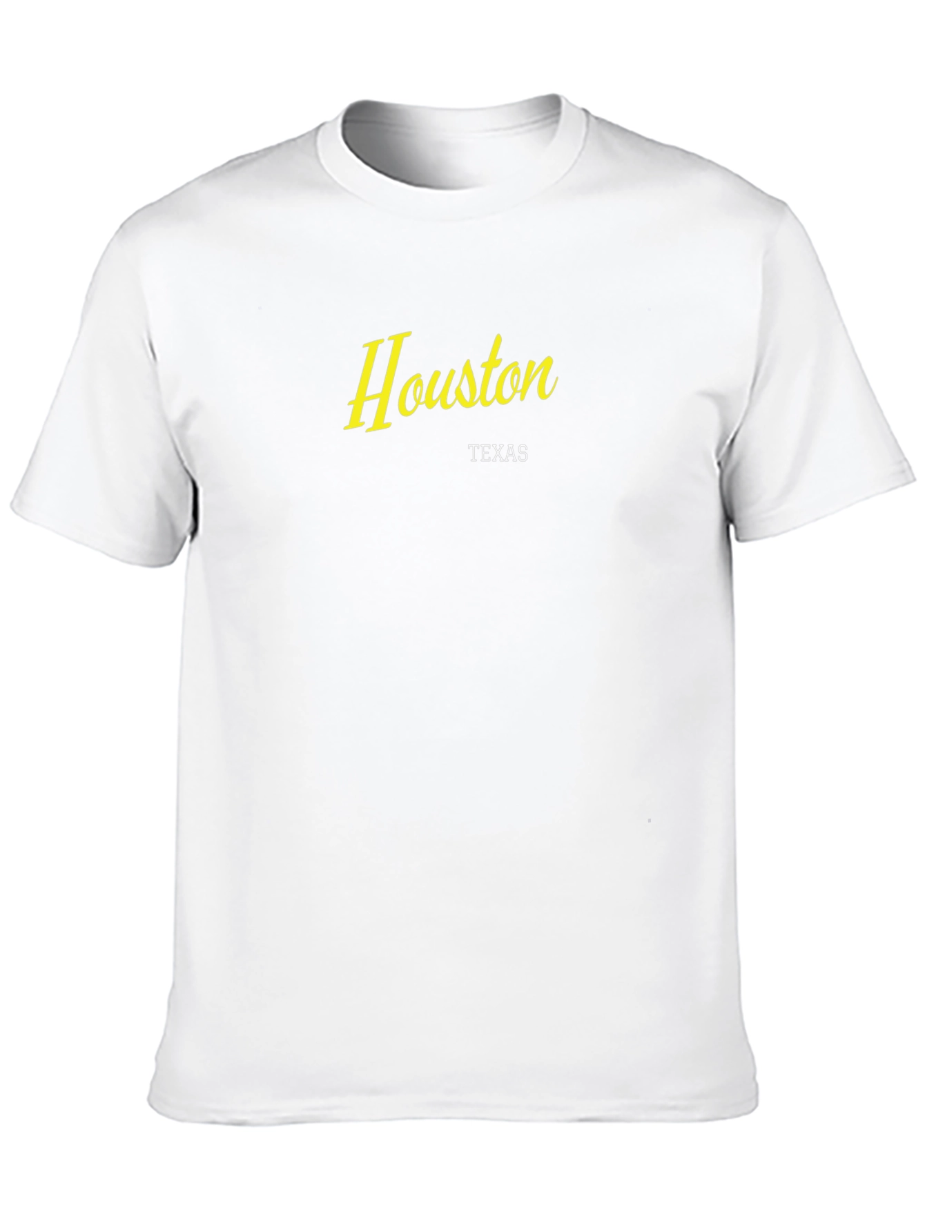Houston Texas City Script Black T-Shirt